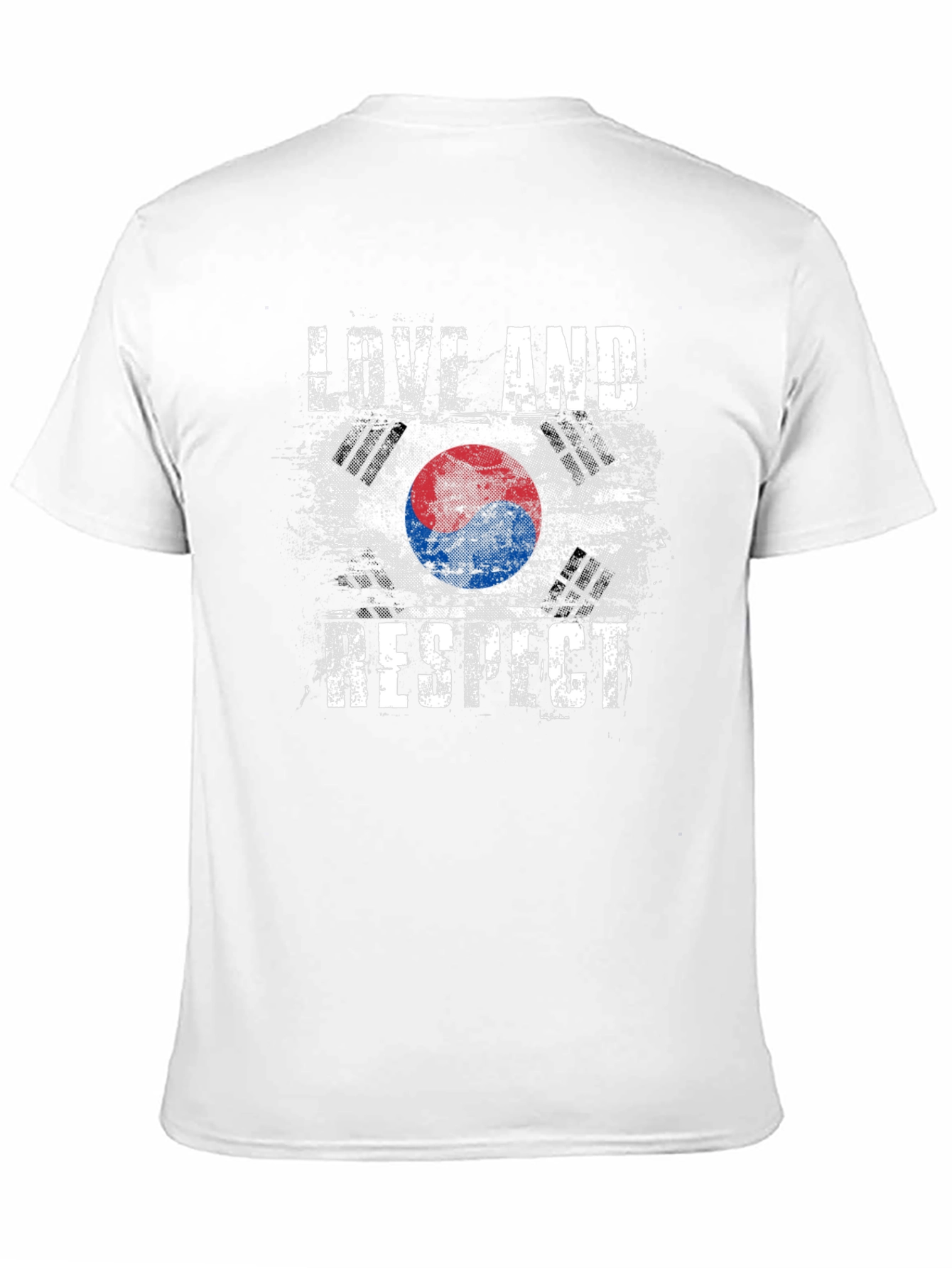Love and Respect South Korea Flag Graphic T-Shirt