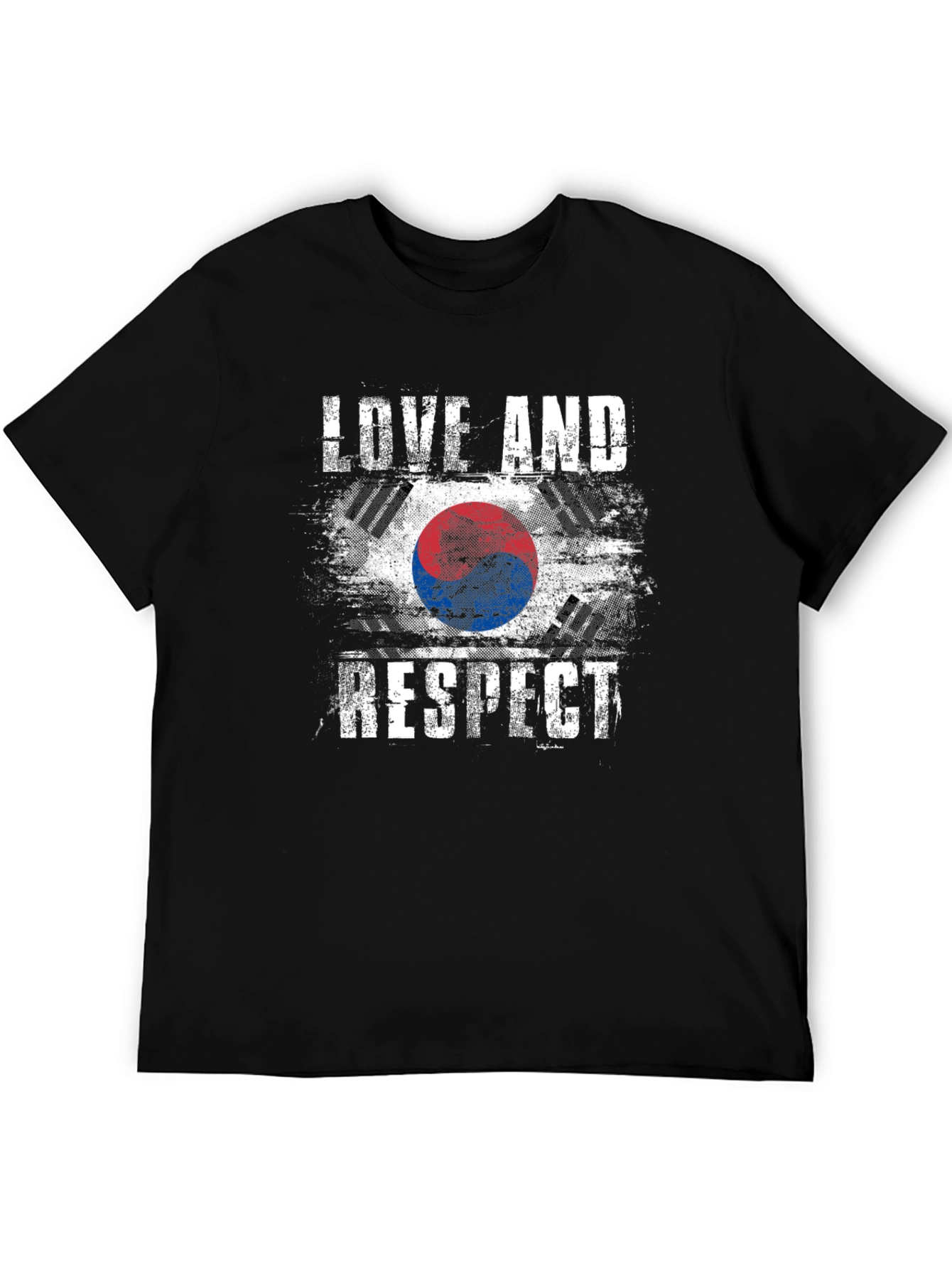 Love and Respect South Korea Flag Graphic T-Shirt