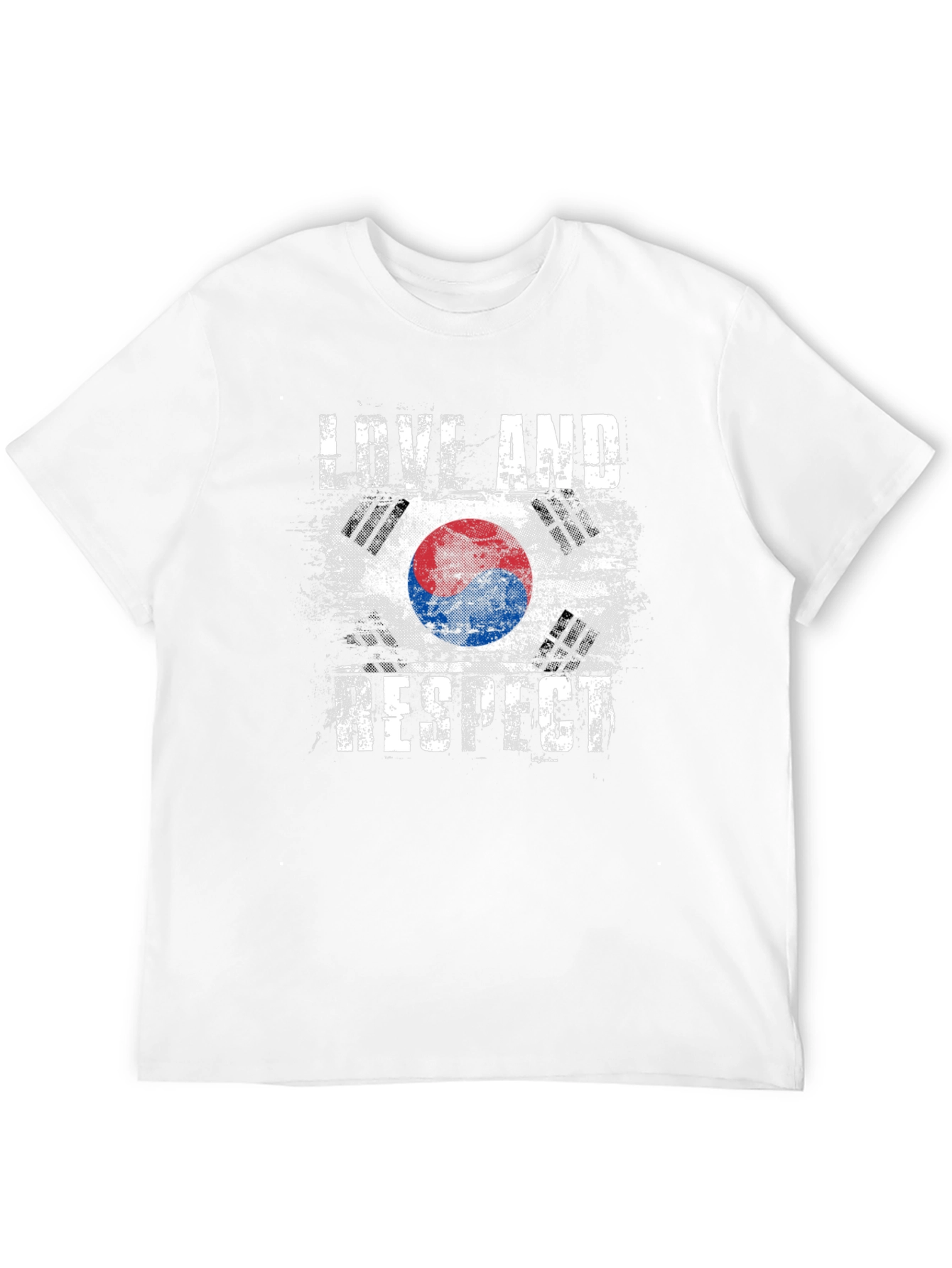 Love and Respect South Korea Flag Graphic T-Shirt