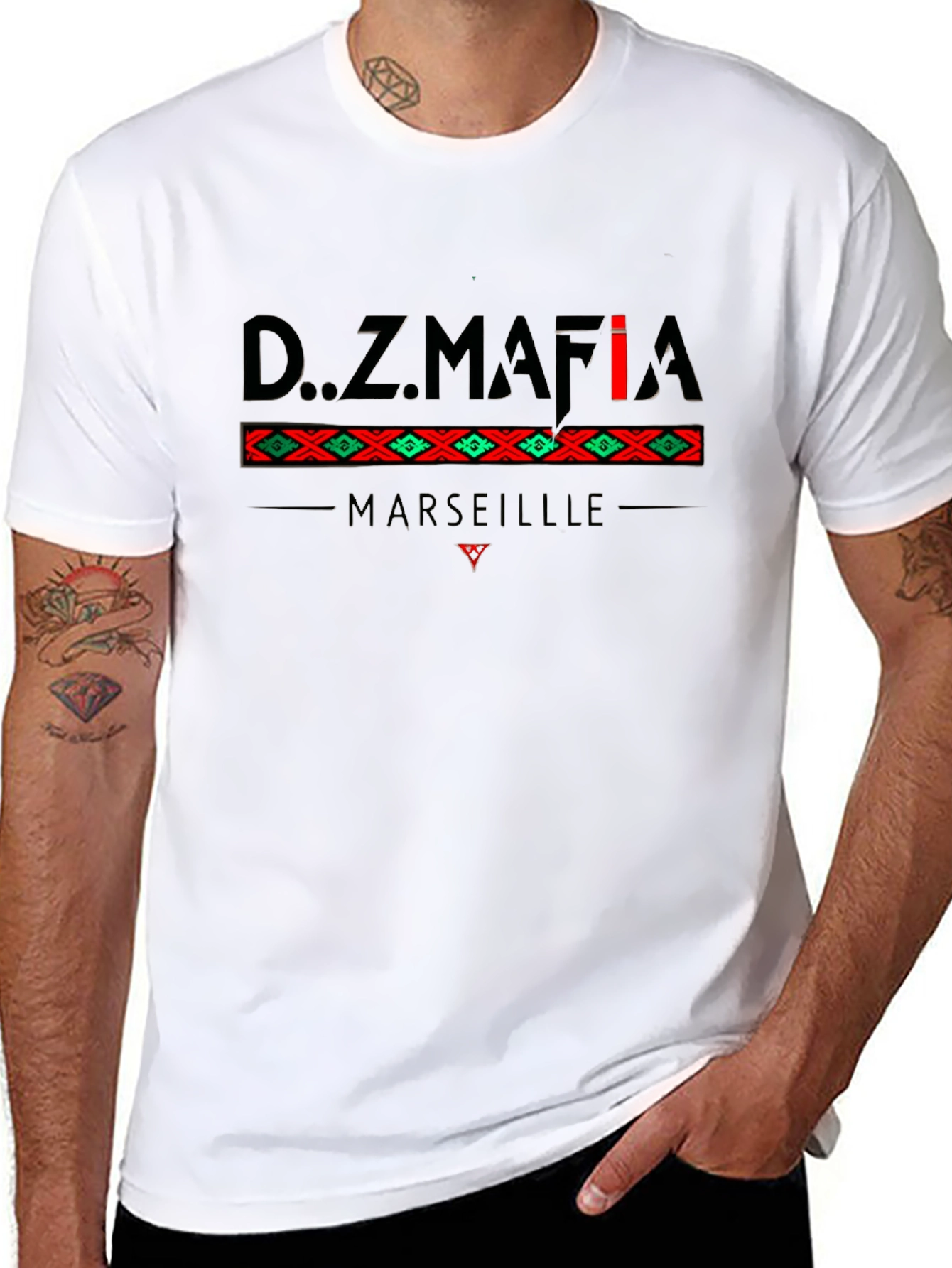 DZ Mafia Marseille Graphic T-Shirt - Black