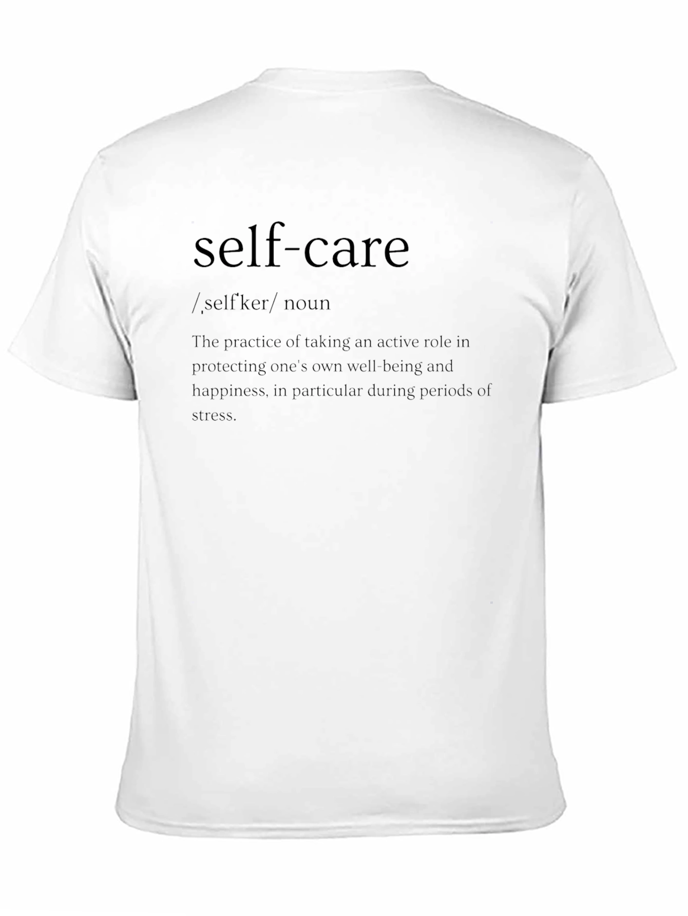 Self-Care Definition Black T-Shirt