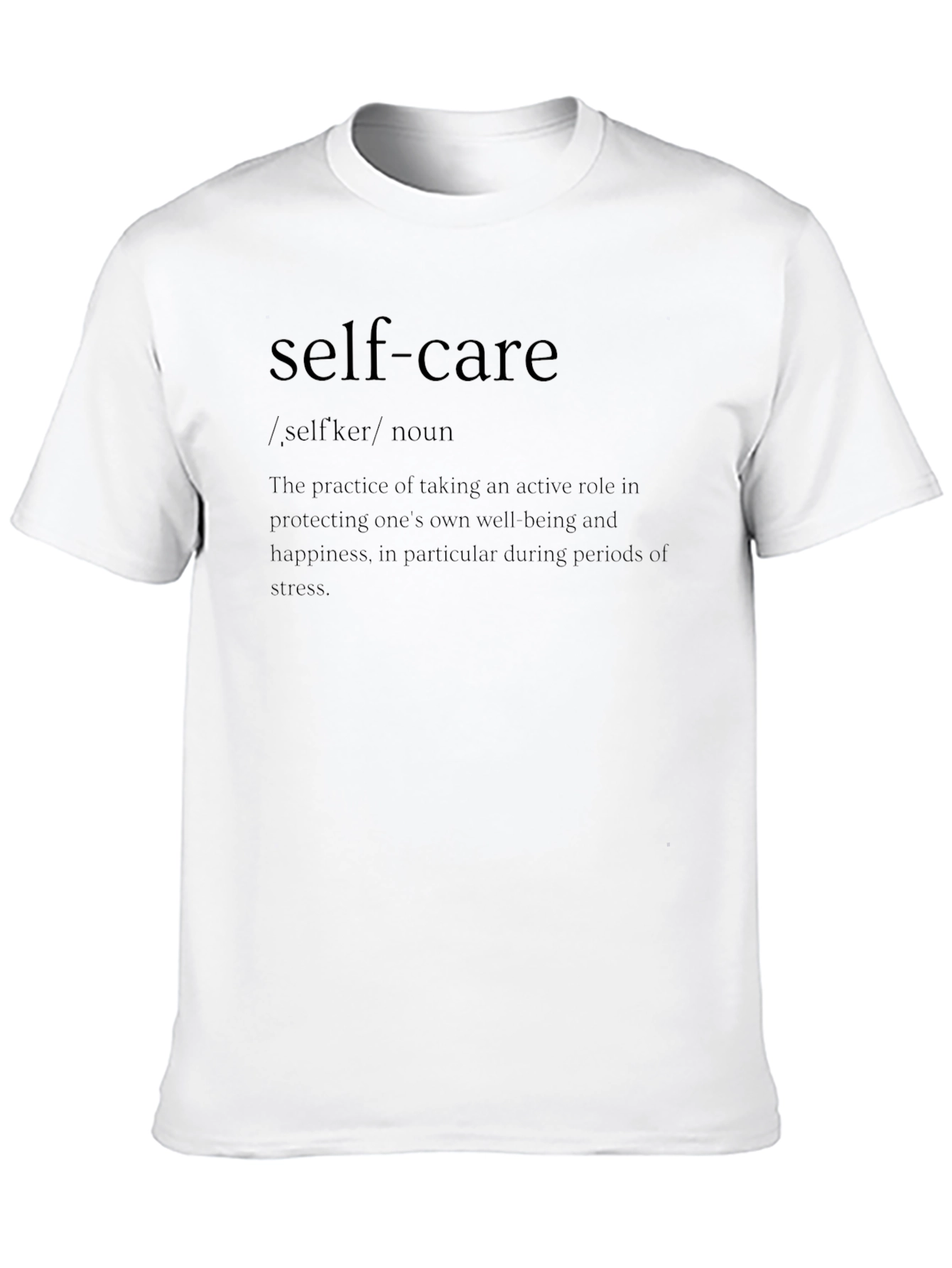 Self-Care Definition Black T-Shirt