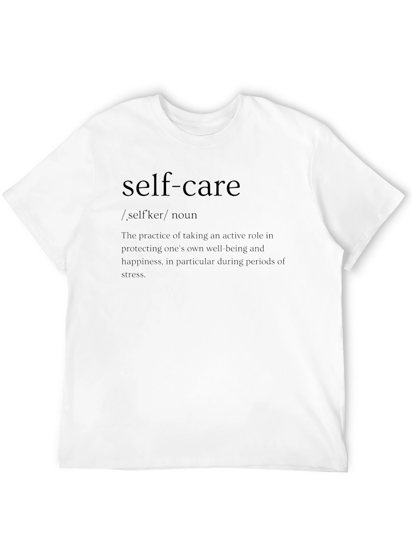 Self-Care Definition Black T-Shirt