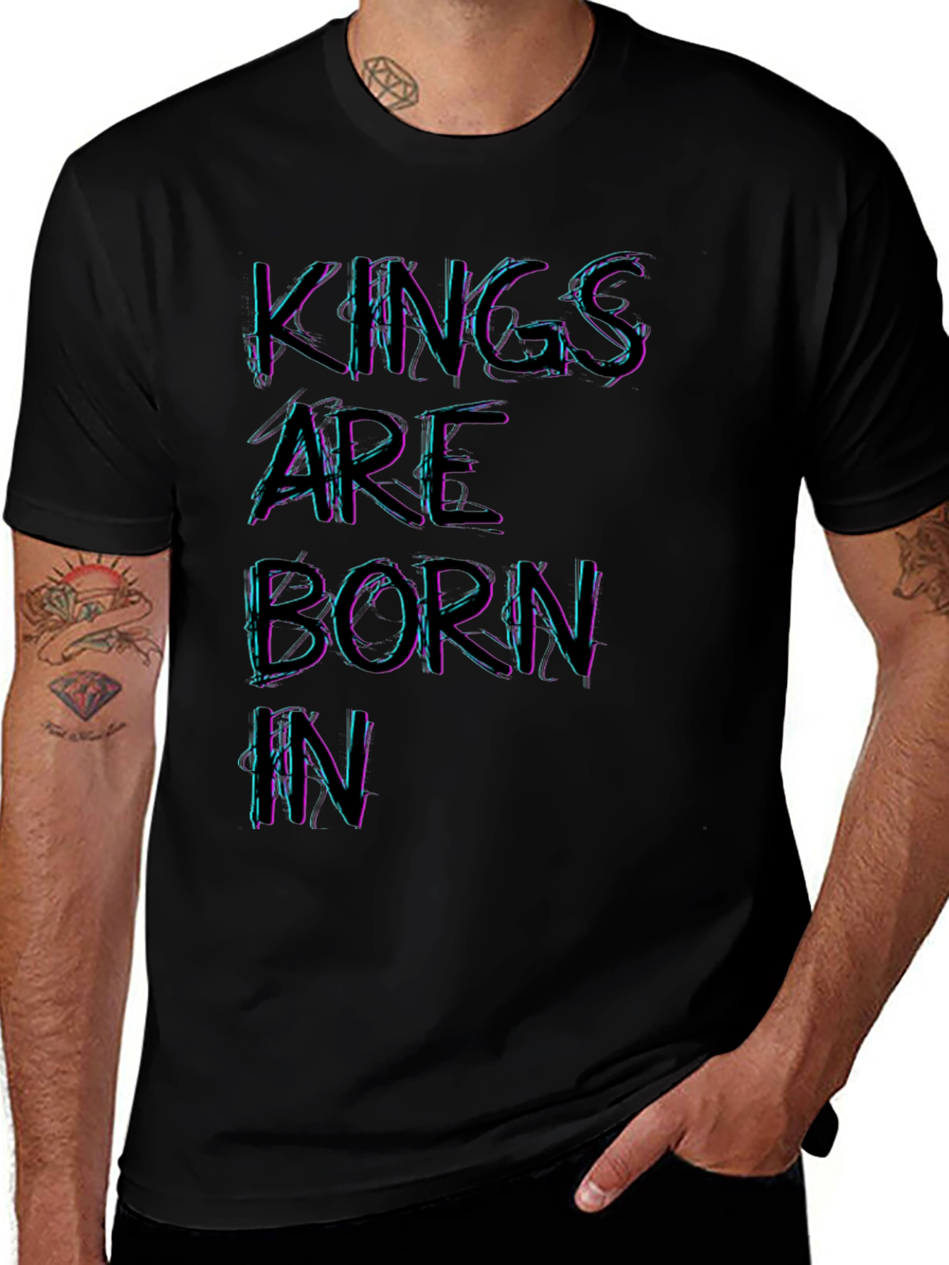 Kings are Born In T-Shirt - Black
