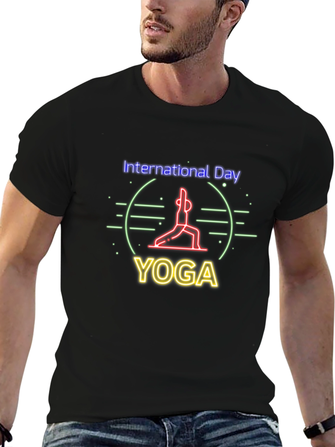 International Yoga Day T-Shirt - Black