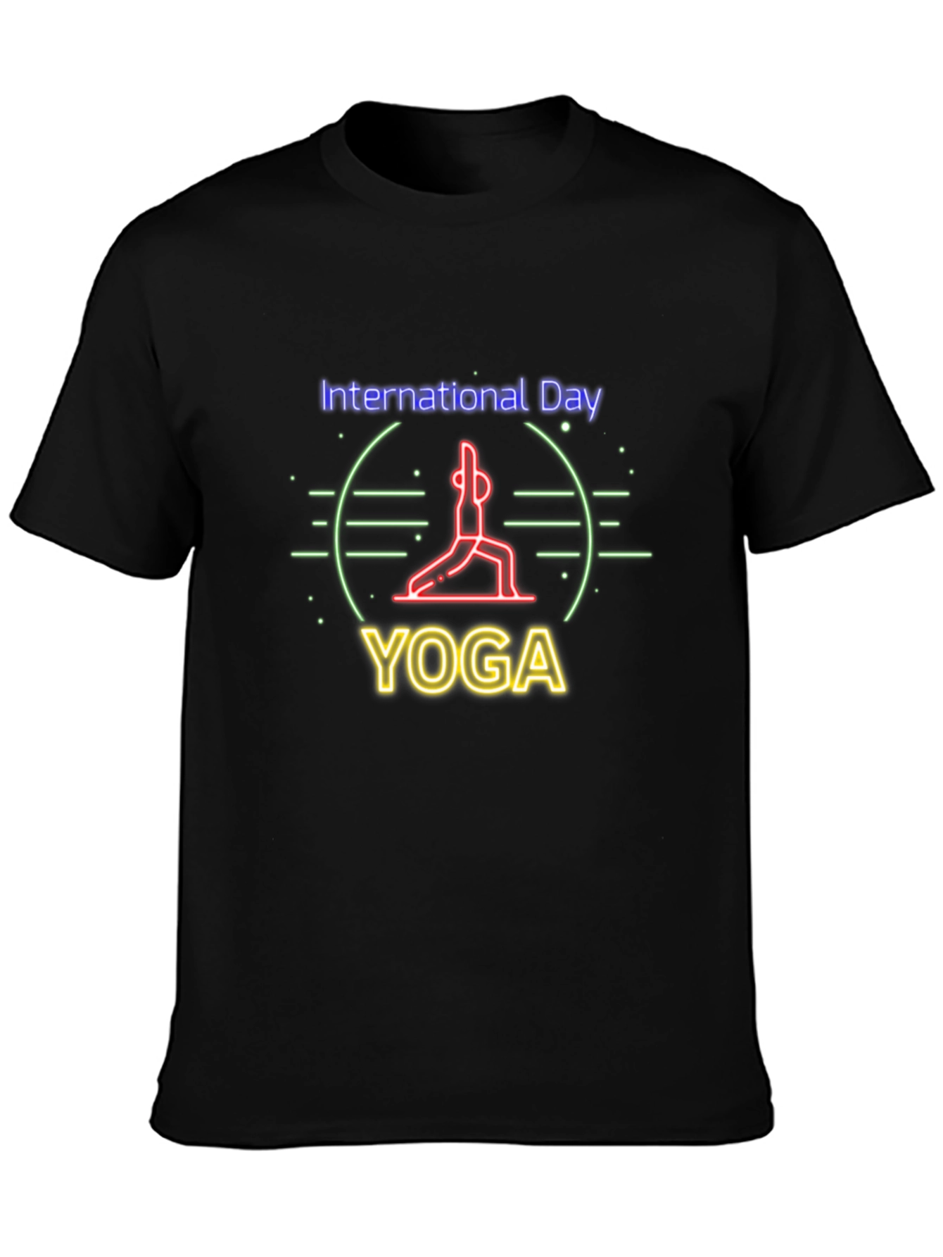 International Yoga Day T-Shirt - Black