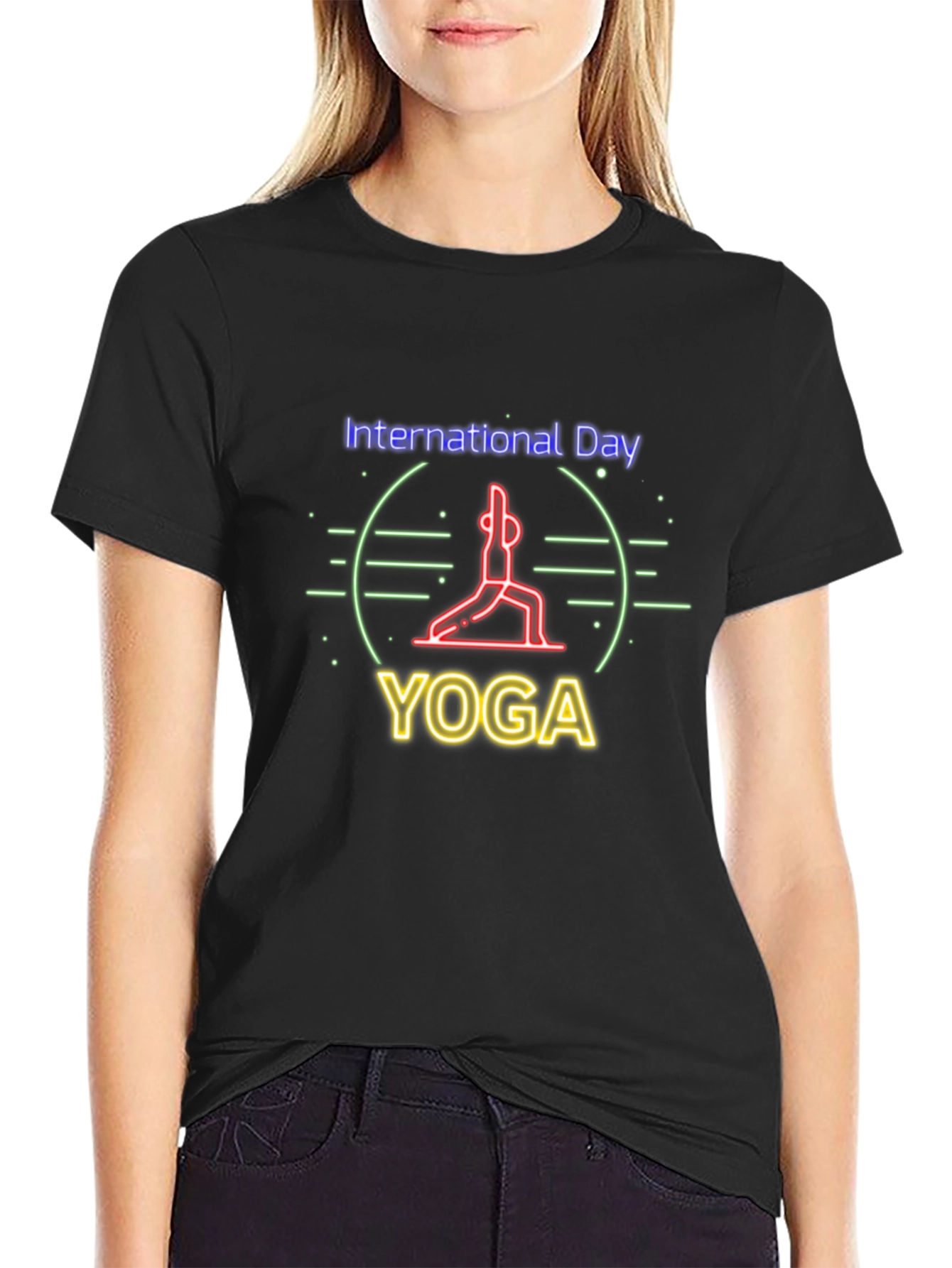 International Yoga Day T-Shirt - Black