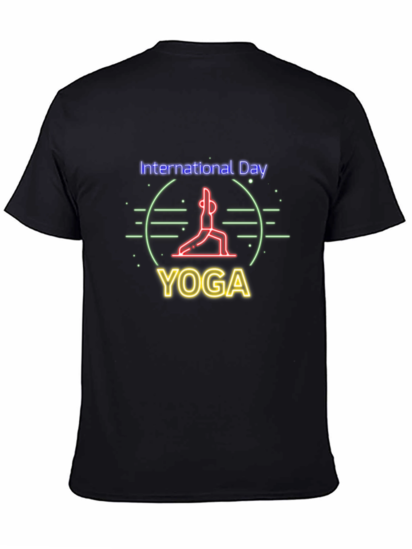International Yoga Day T-Shirt - Black