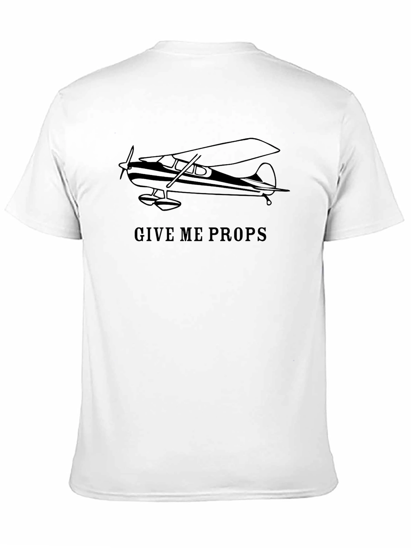 Give Me Props Airplane Black T-Shirt