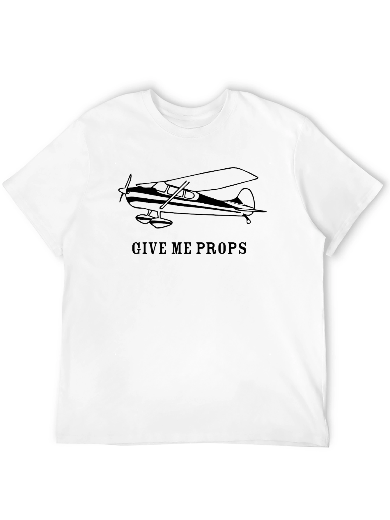 Give Me Props Airplane Black T-Shirt