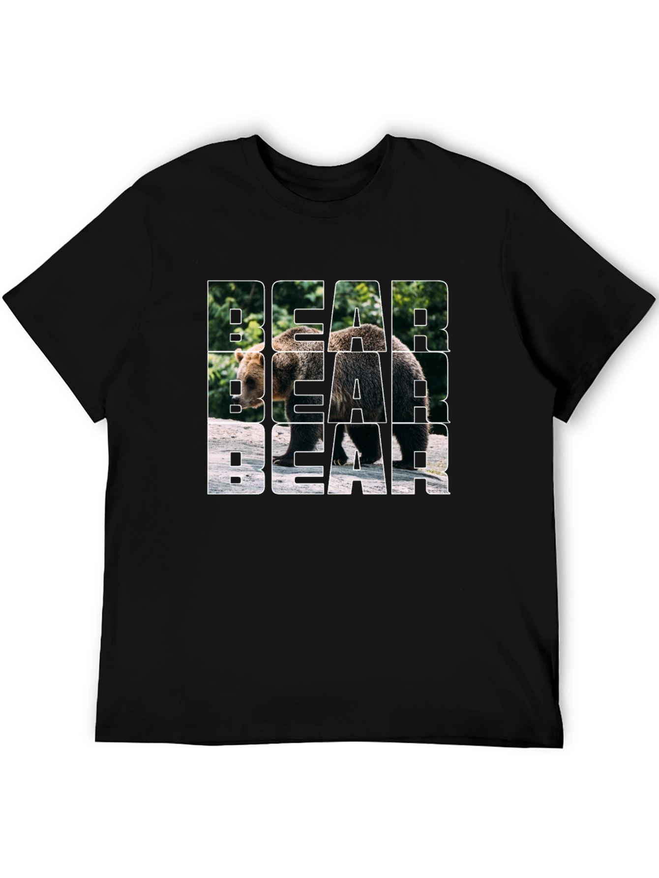 Bear Graphic Print Tee - Modern Streetwear Style