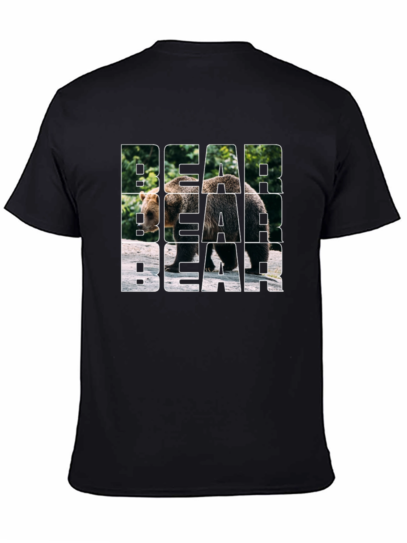 Bear Graphic Print Tee - Modern Streetwear Style