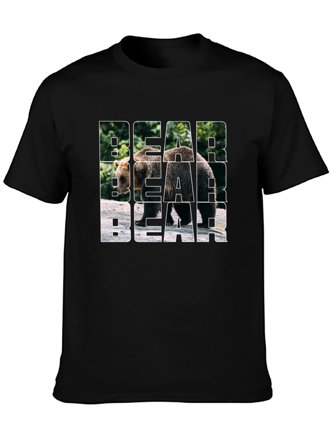 Bear Graphic Print Tee - Modern Streetwear Style