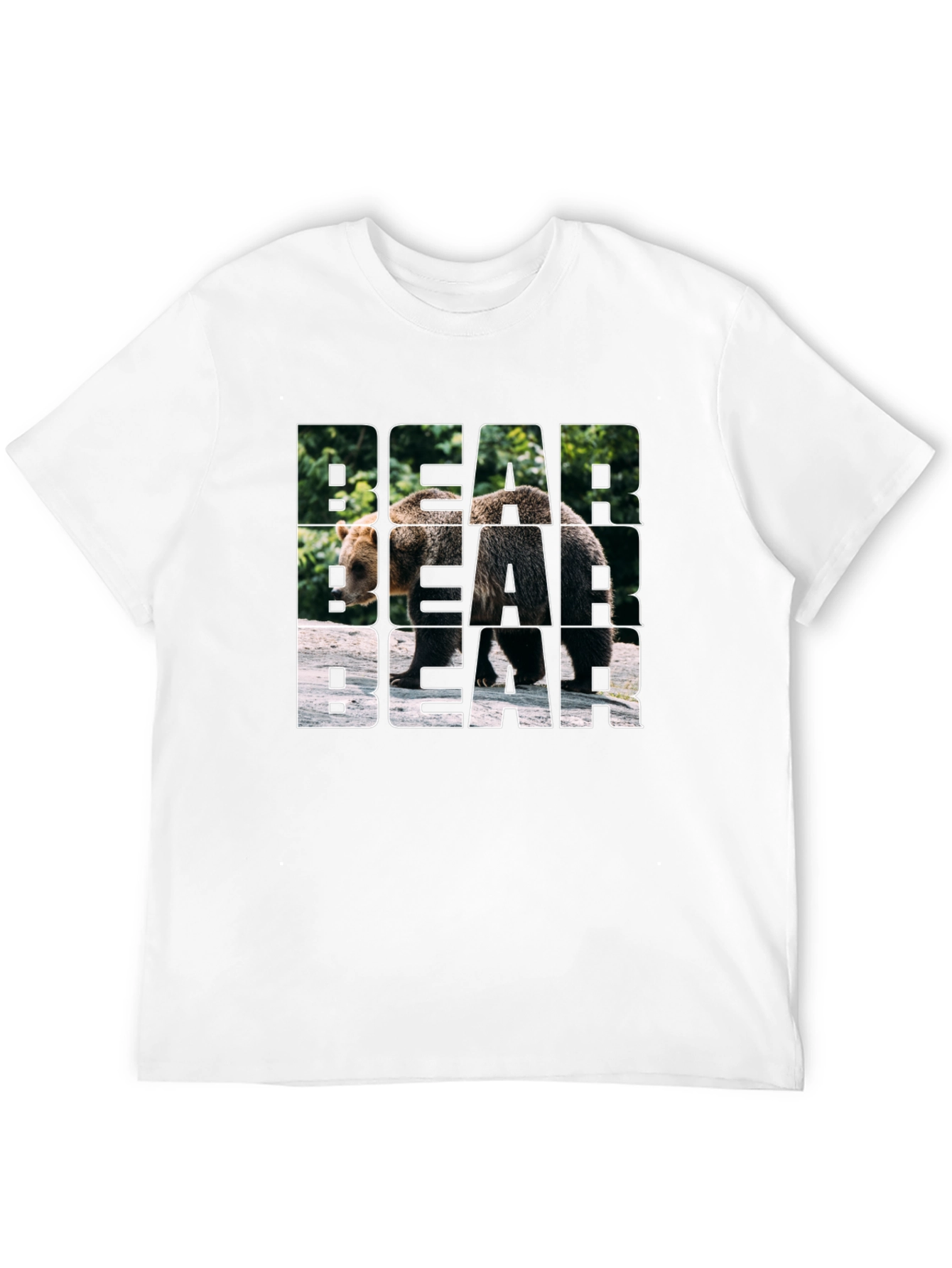Bear Graphic Print Tee - Modern Streetwear Style