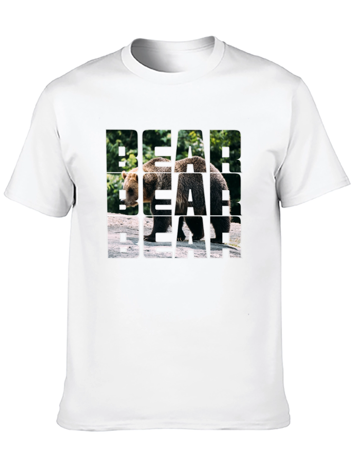 Bear Graphic Print Tee - Modern Streetwear Style