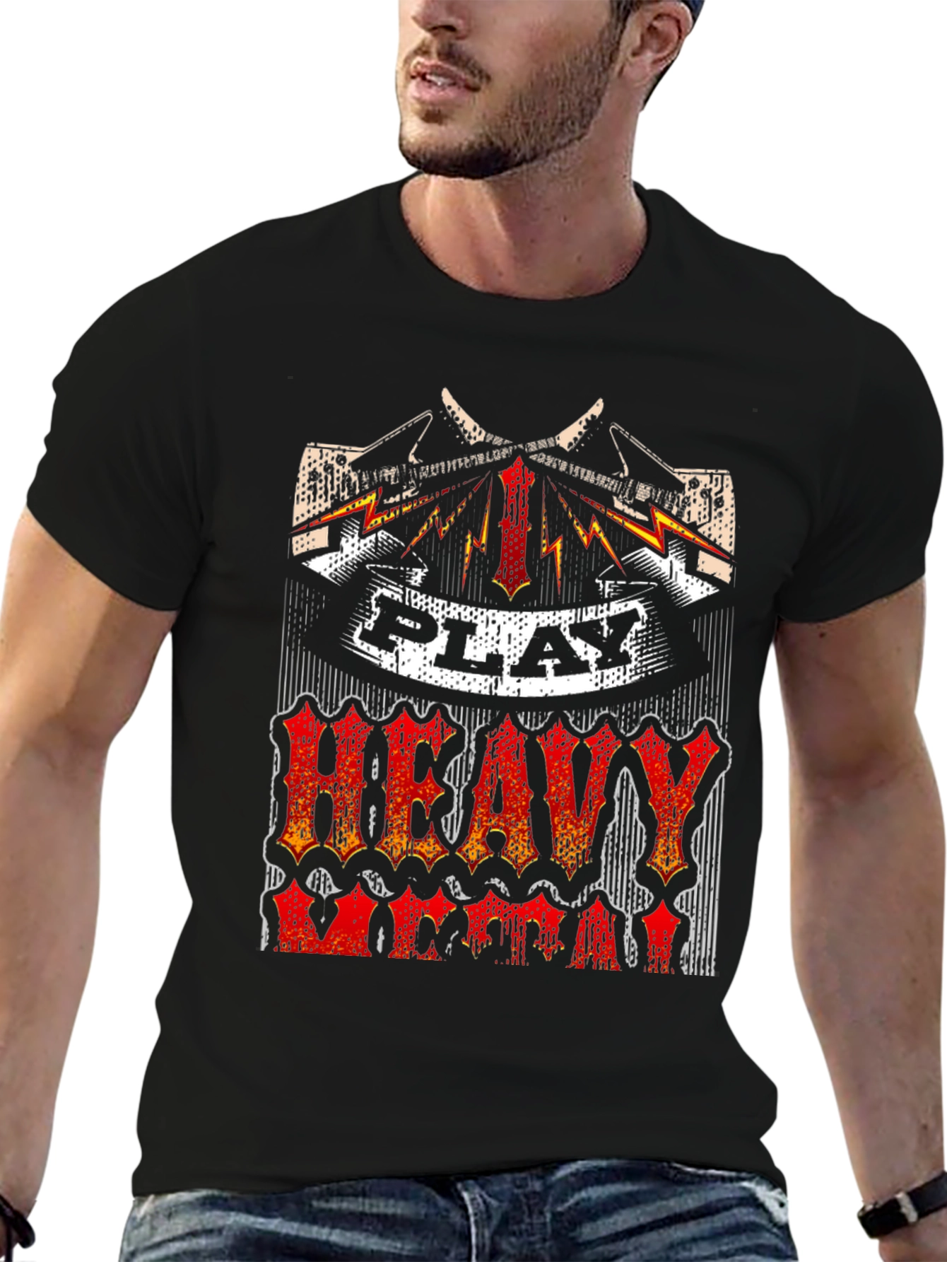 Play Heavy Music Graphic T-Shirt