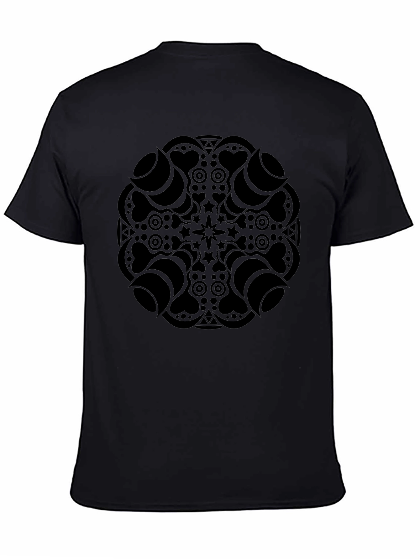 Black Mandala Graphic Tee - Stylish Unisex T-Shirt