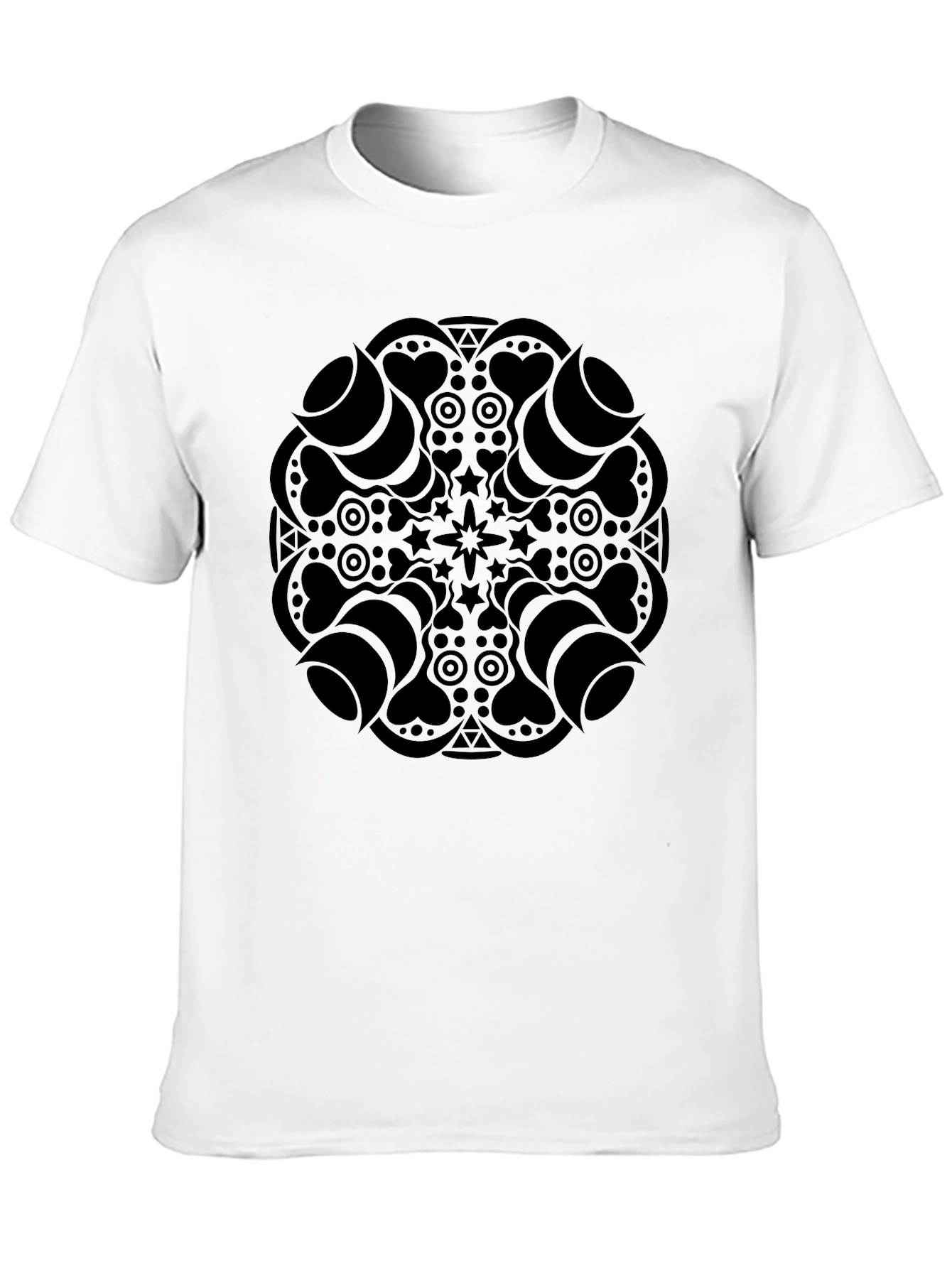 Black Mandala Graphic Tee - Stylish Unisex T-Shirt