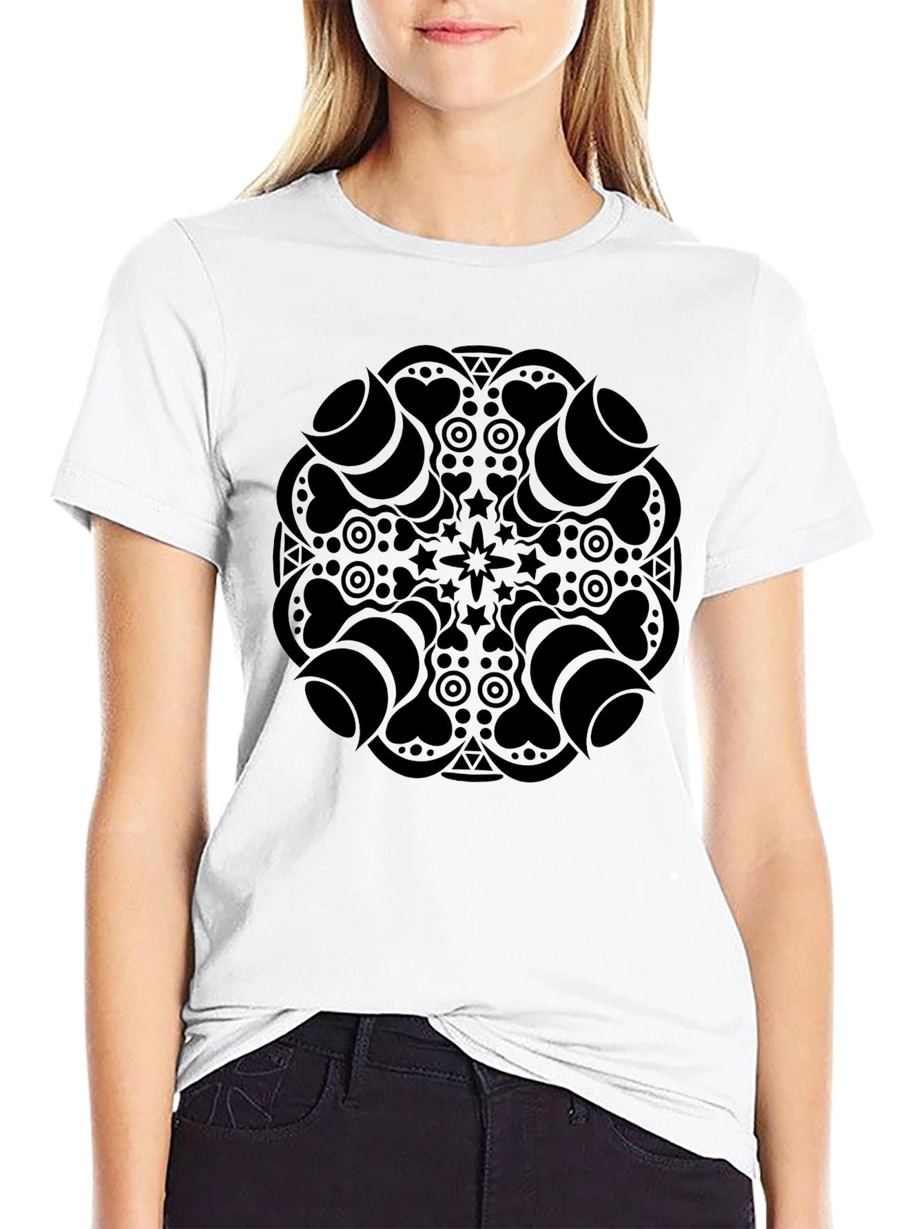 Black Mandala Graphic Tee - Stylish Unisex T-Shirt