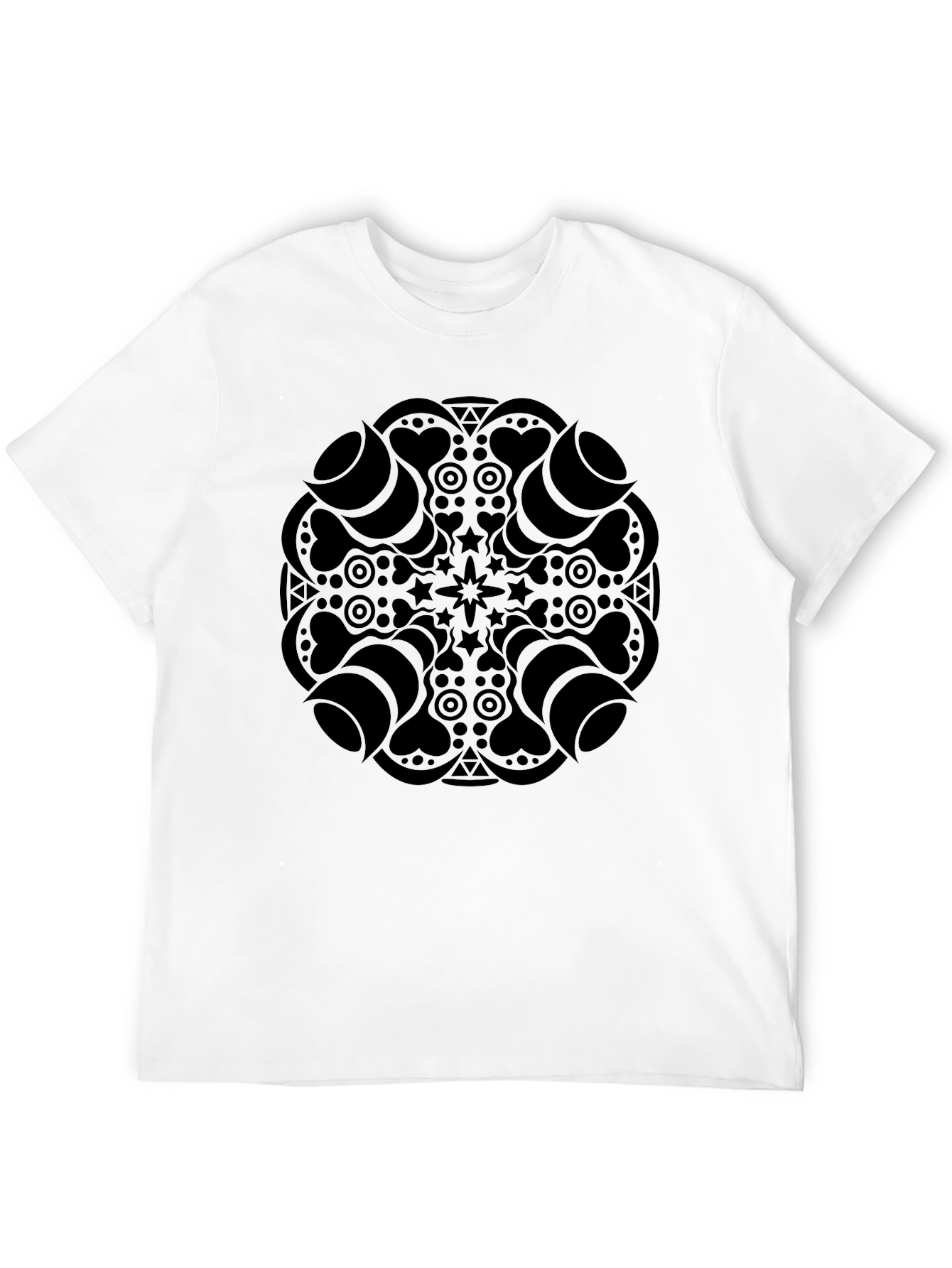 Black Mandala Graphic Tee - Stylish Unisex T-Shirt