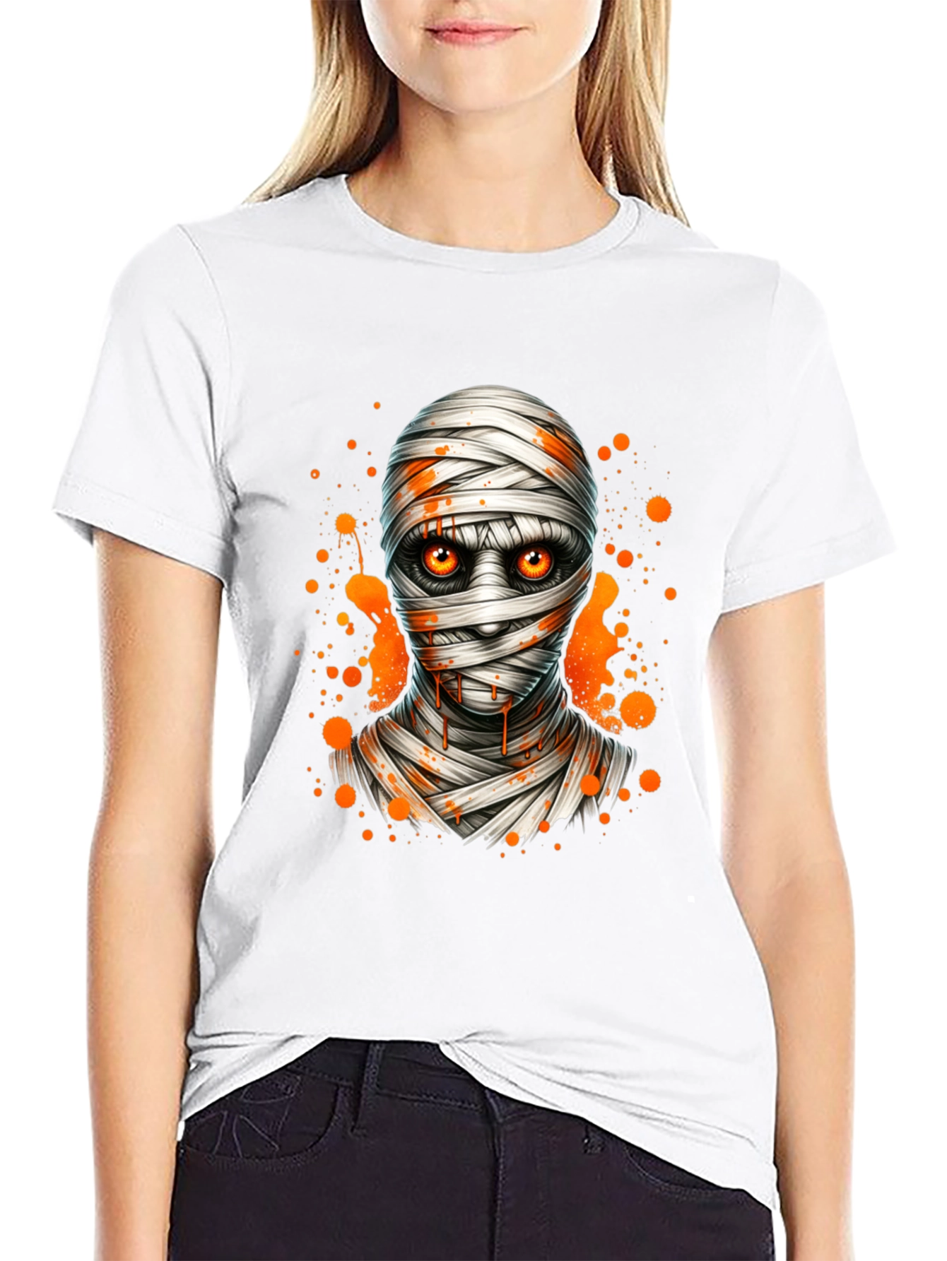 Mummy Graphic Tee - Halloween Spooky T-Shirt
