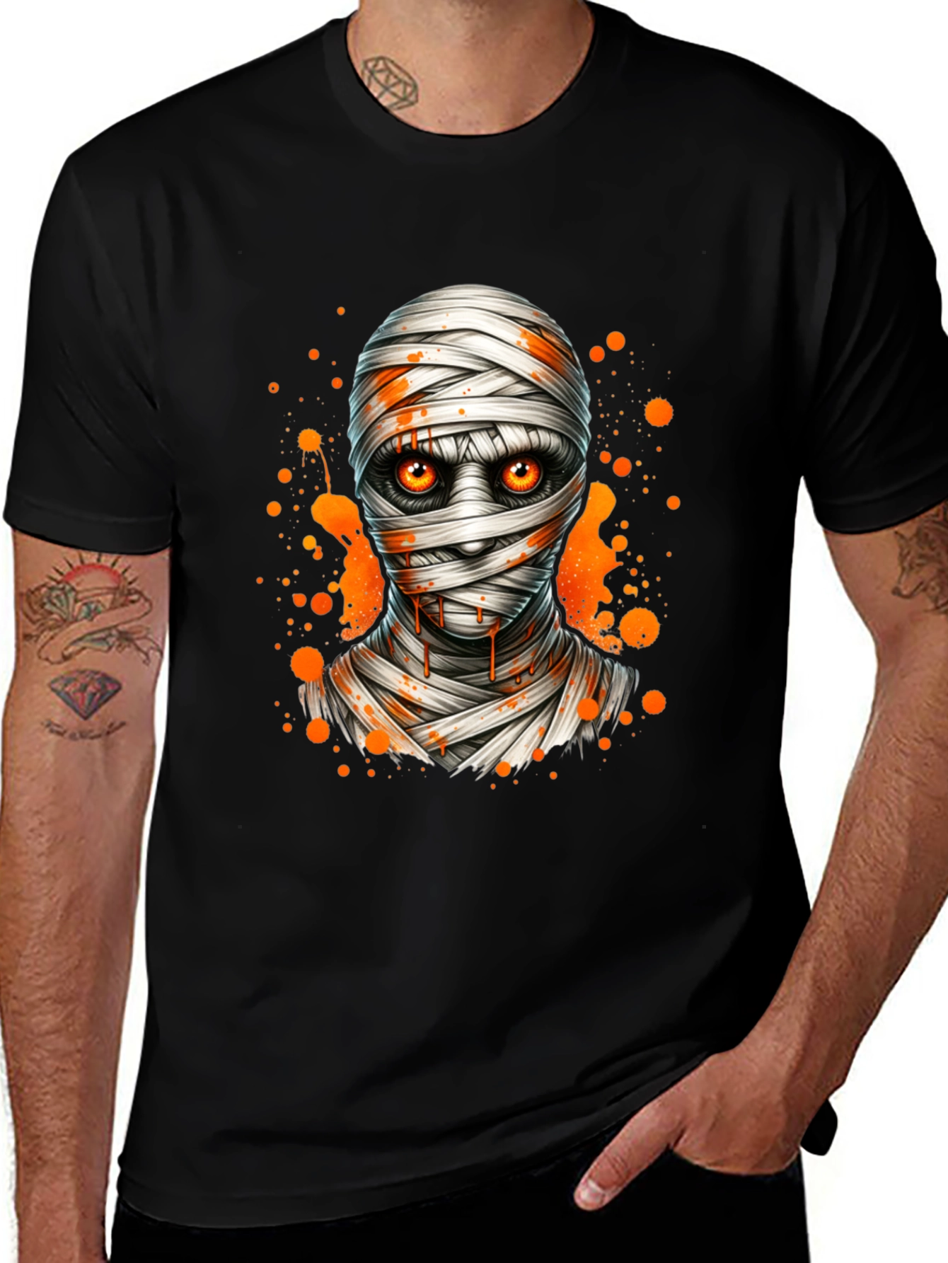 Mummy Graphic Tee - Halloween Spooky T-Shirt