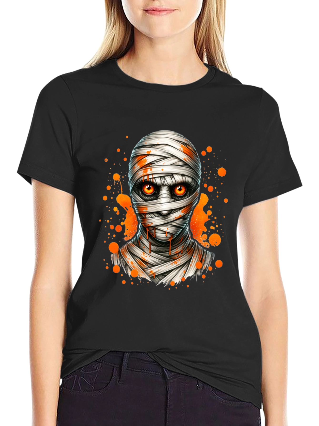Mummy Graphic Tee - Halloween Spooky T-Shirt