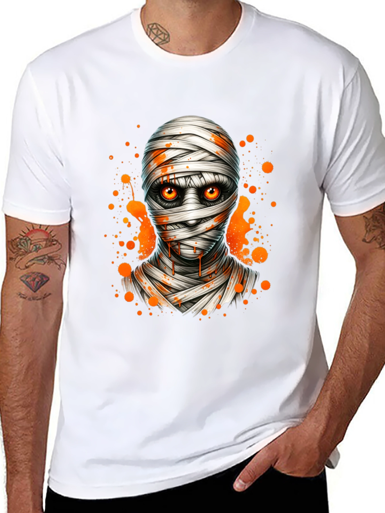 Mummy Graphic Tee - Halloween Spooky T-Shirt