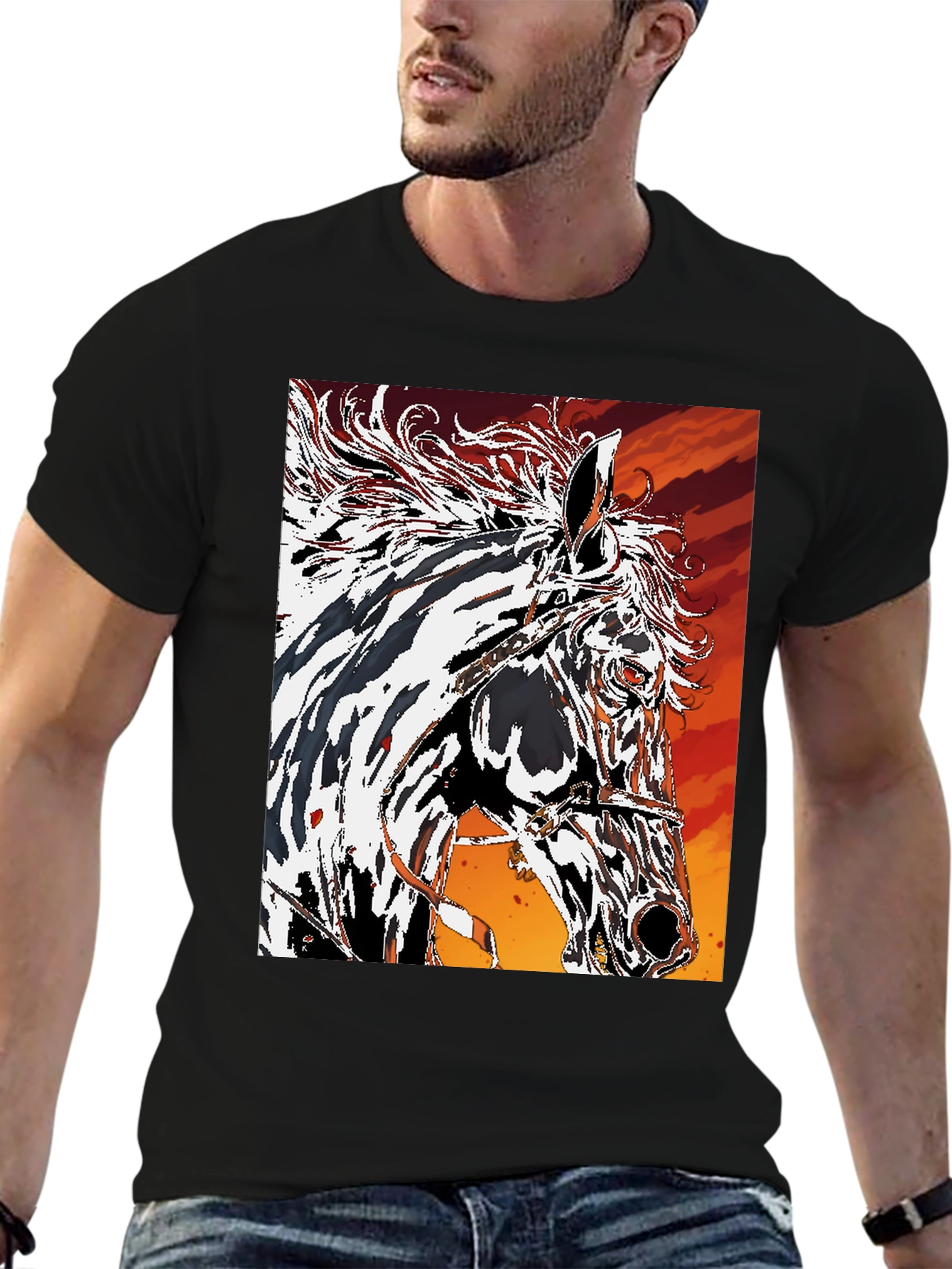 Horse Graphic Print Tee