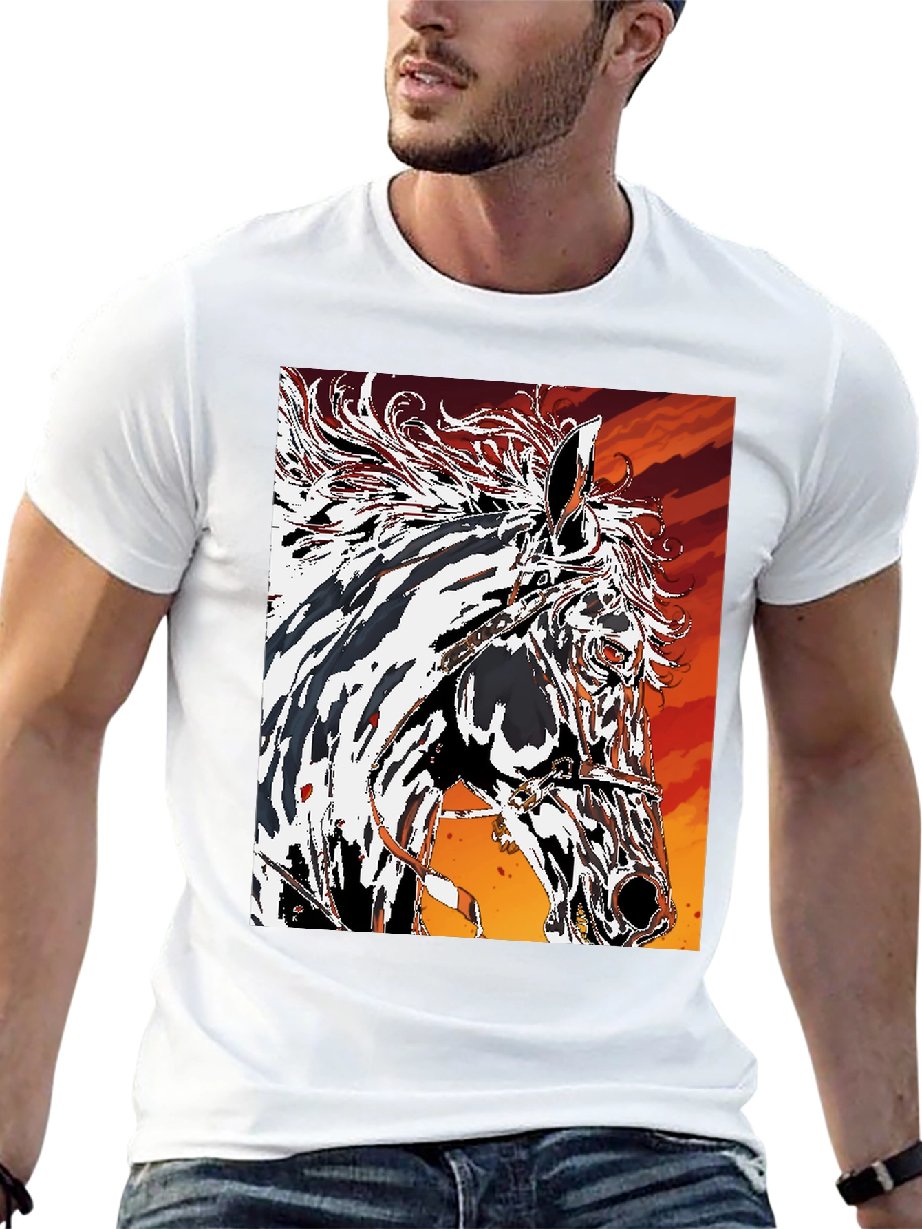 Horse Graphic Print Tee