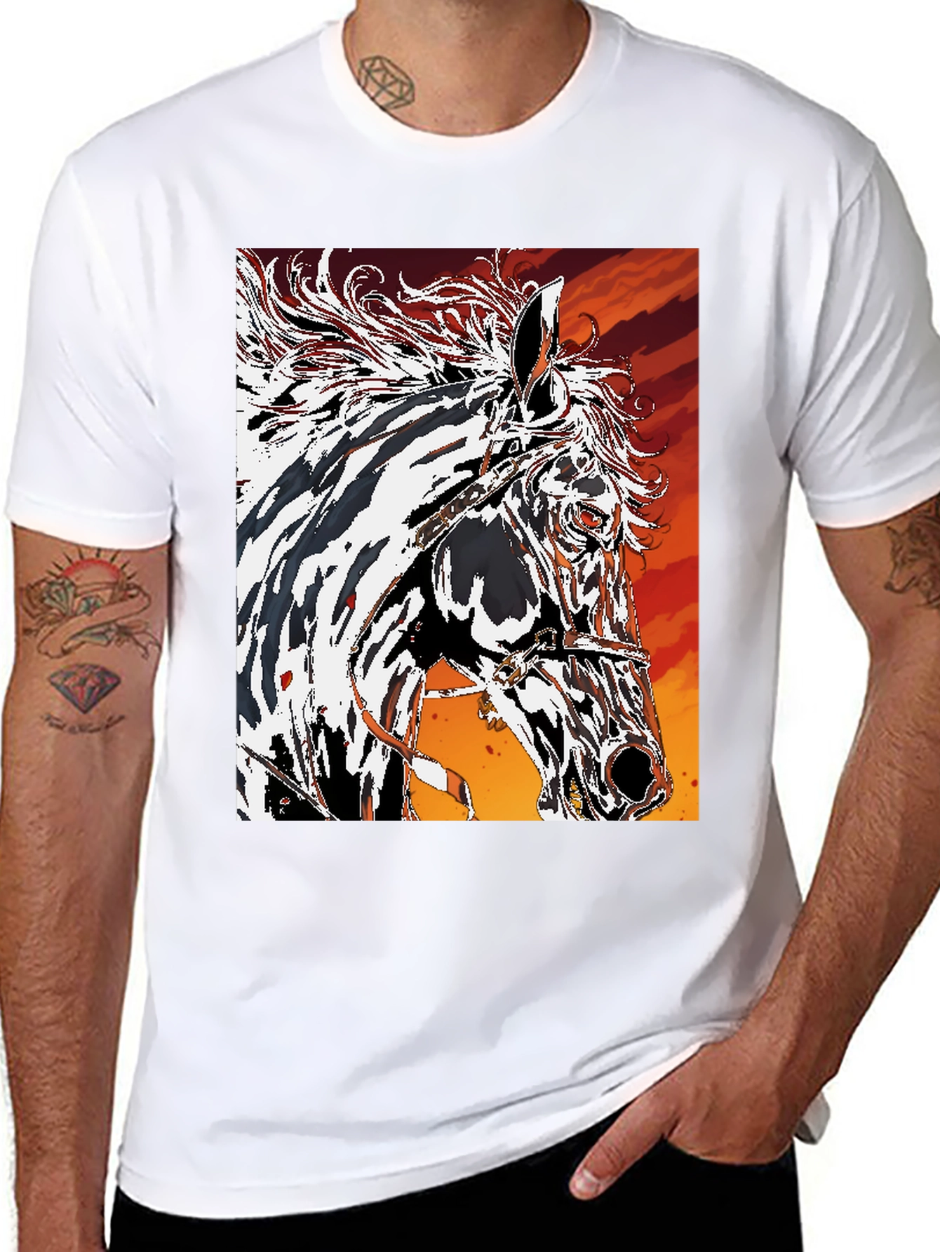 Horse Graphic Print Tee