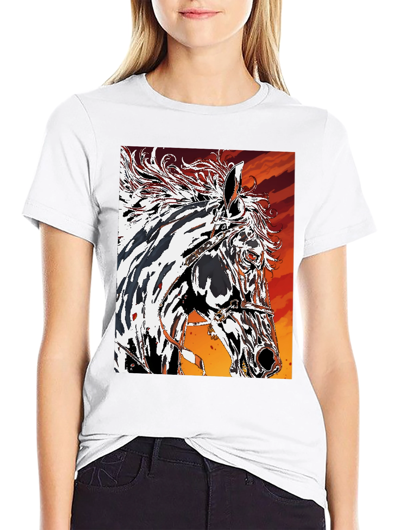 Horse Graphic Print Tee