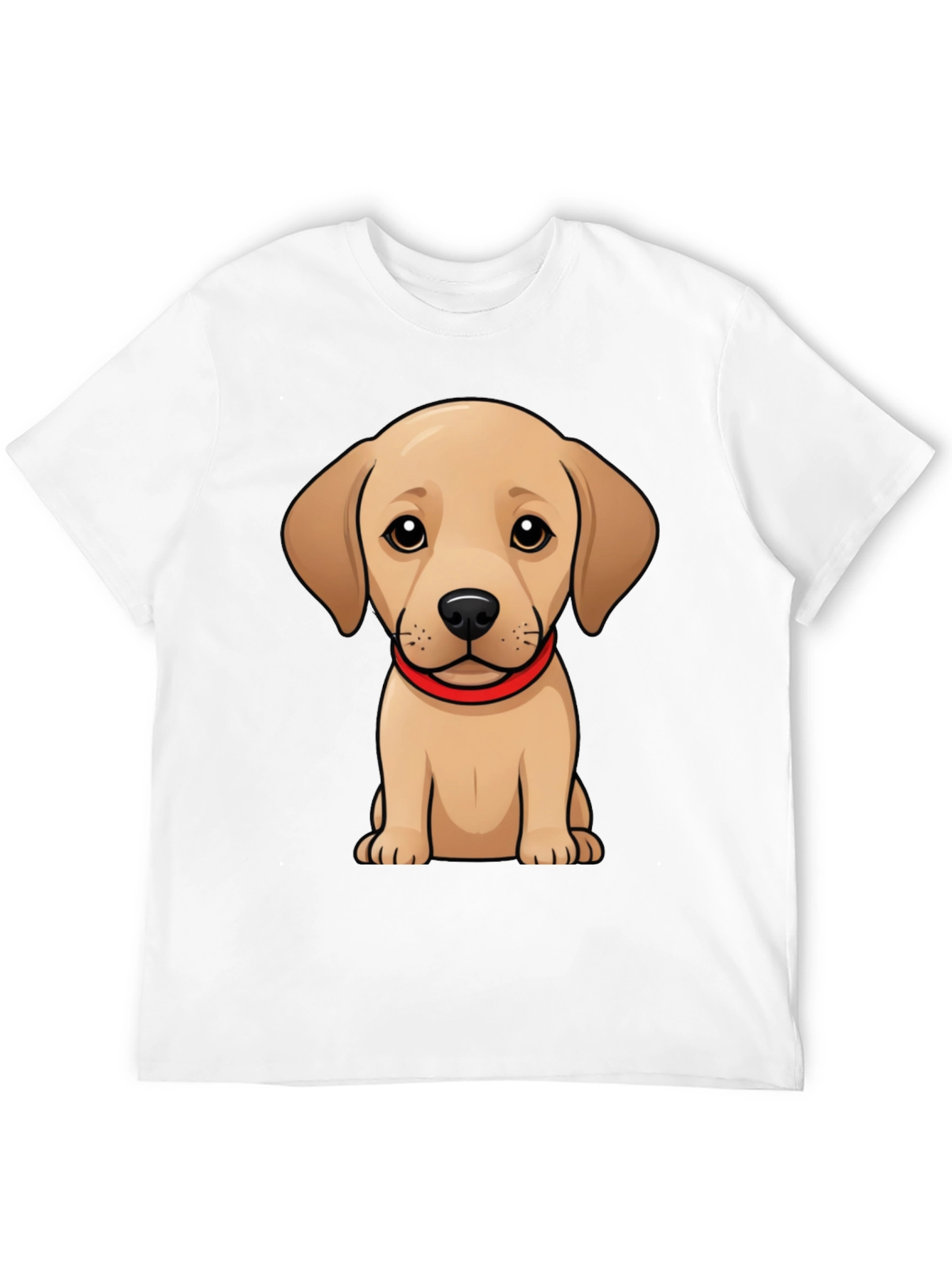 Cute Puppy T-Shirt - Black Crew Neck Tee