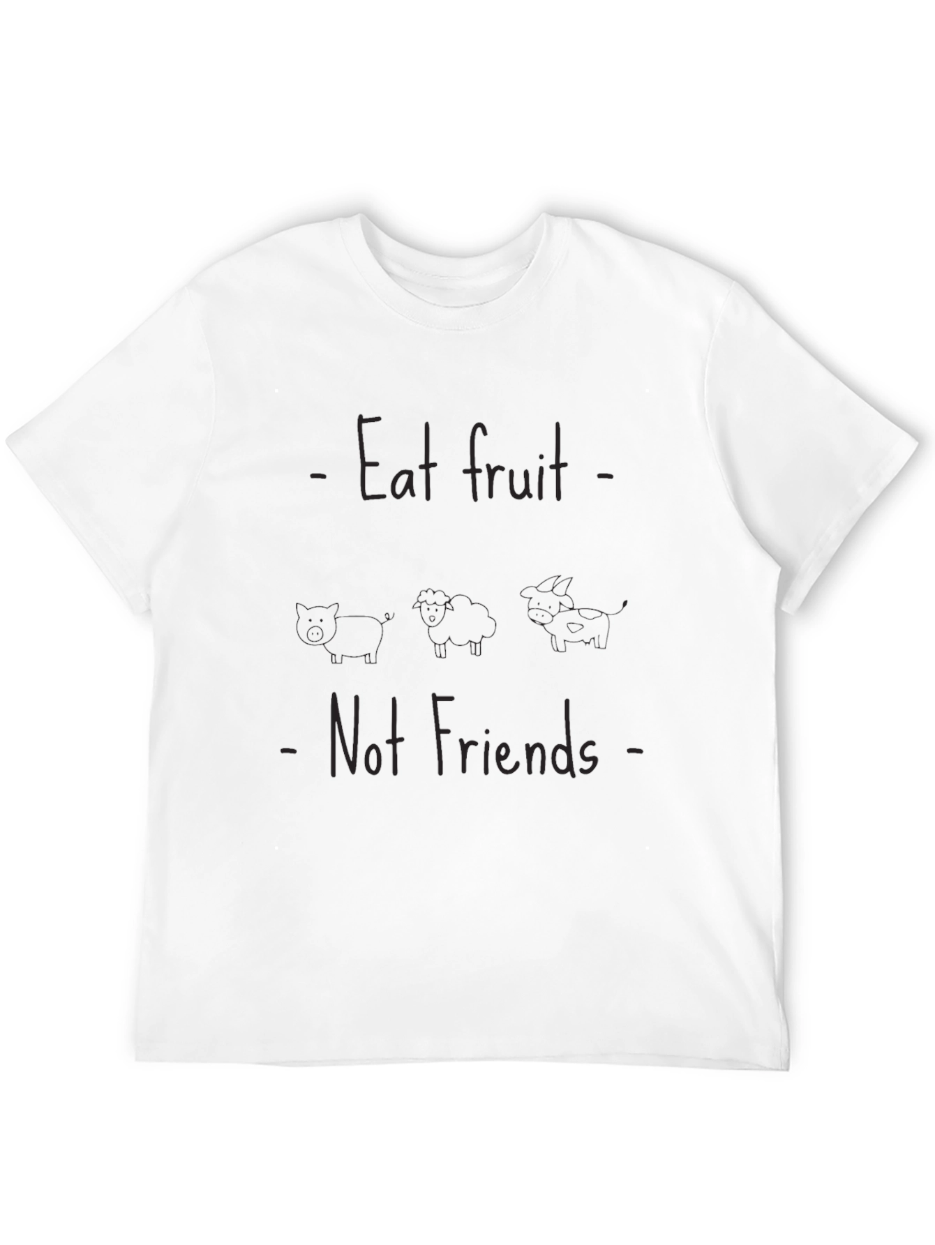 Eat Fruit Not Friends Black Graphic Tee