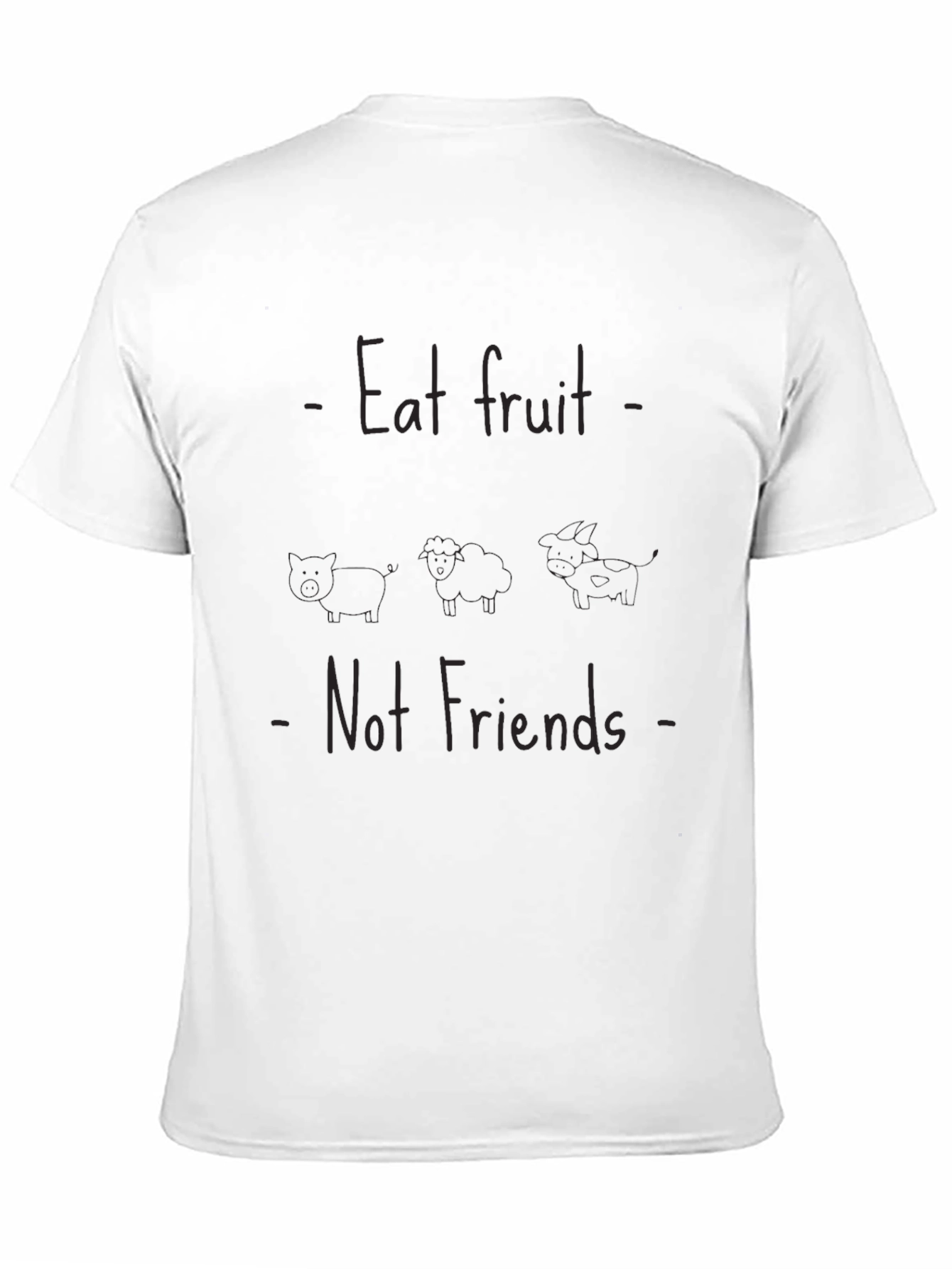 Eat Fruit Not Friends Black Graphic Tee