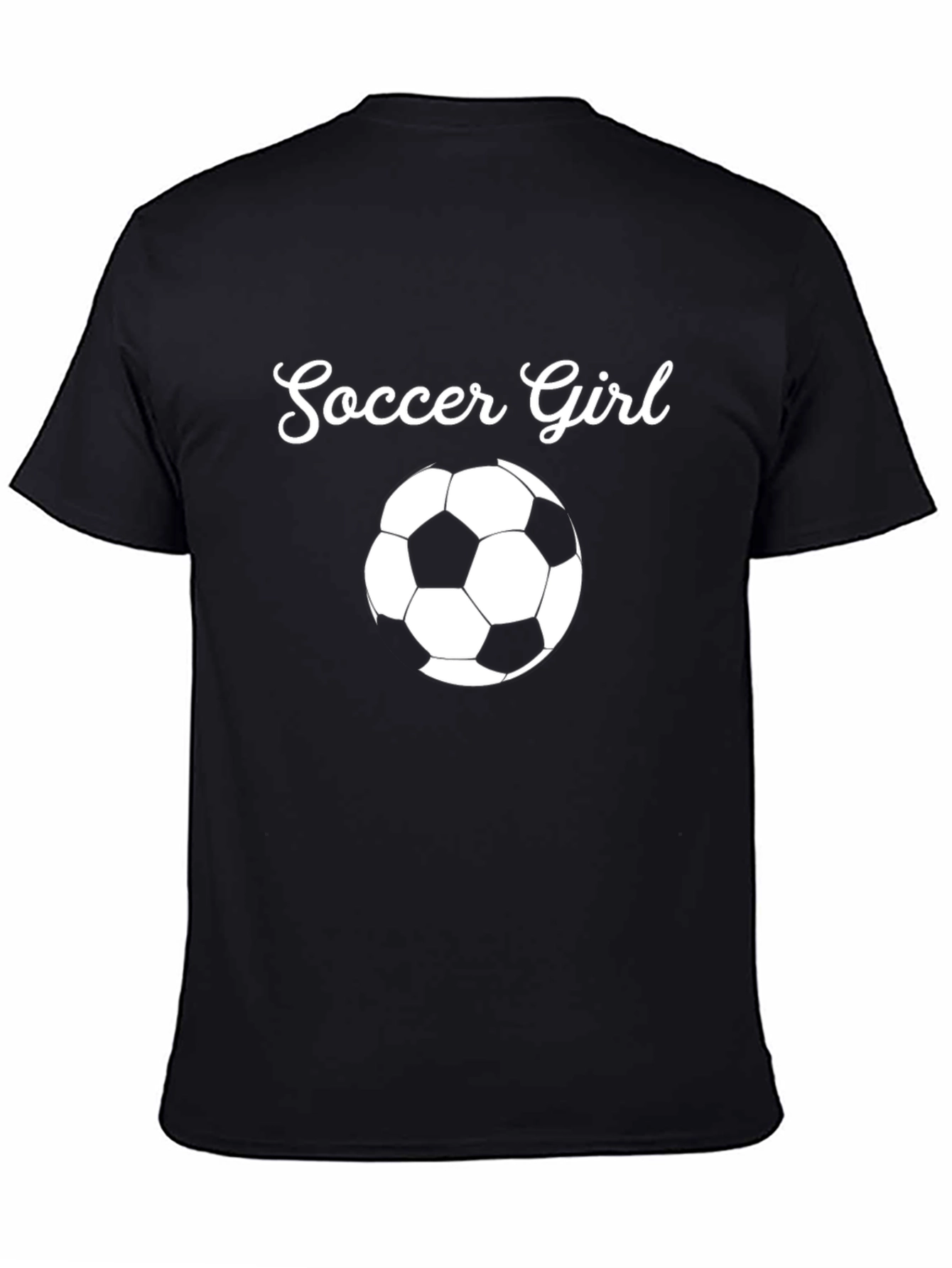 Soccer Girl T-Shirt - Black Graphic Tee