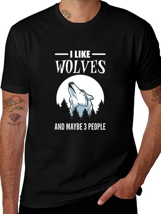 I Like Wolves and Maybe 3 People Graphic Tee