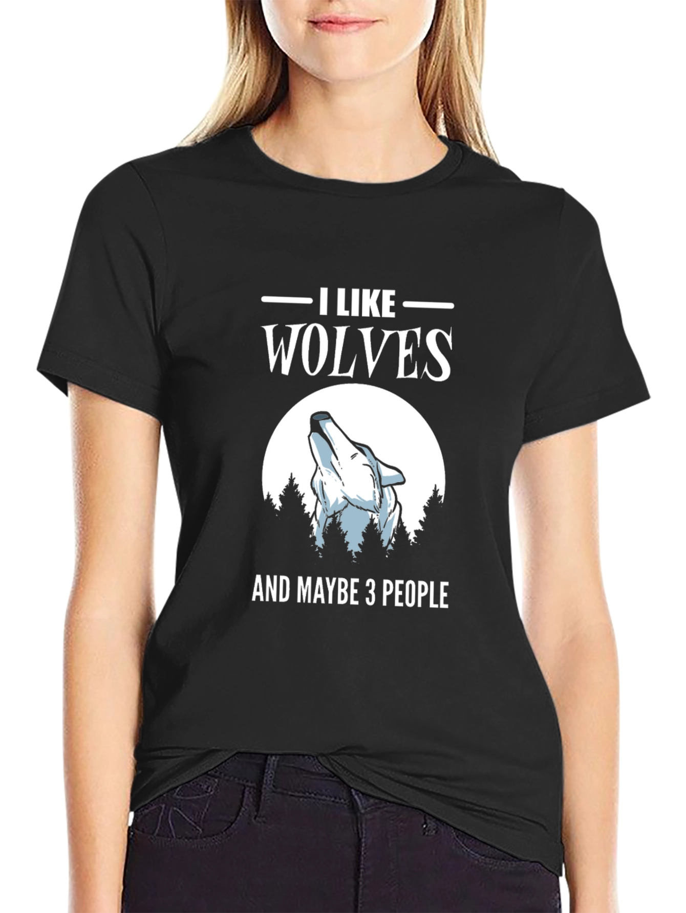 I Like Wolves and Maybe 3 People Graphic Tee