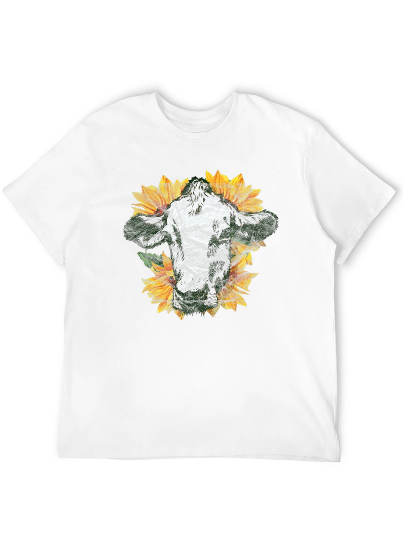 Cow and Sunflower Graphic Tee