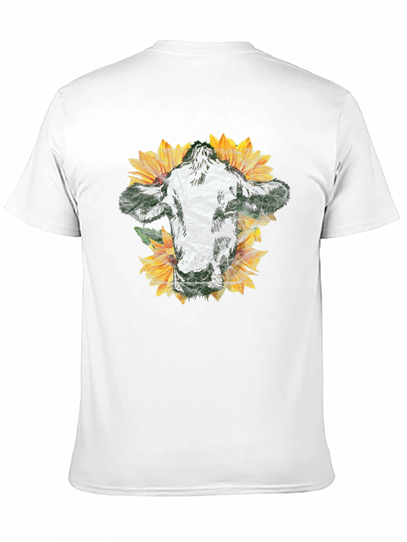 Cow and Sunflower Graphic Tee