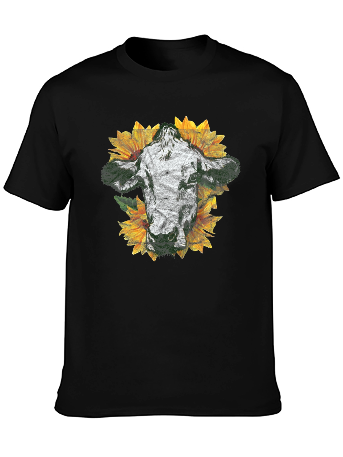 Cow and Sunflower Graphic Tee