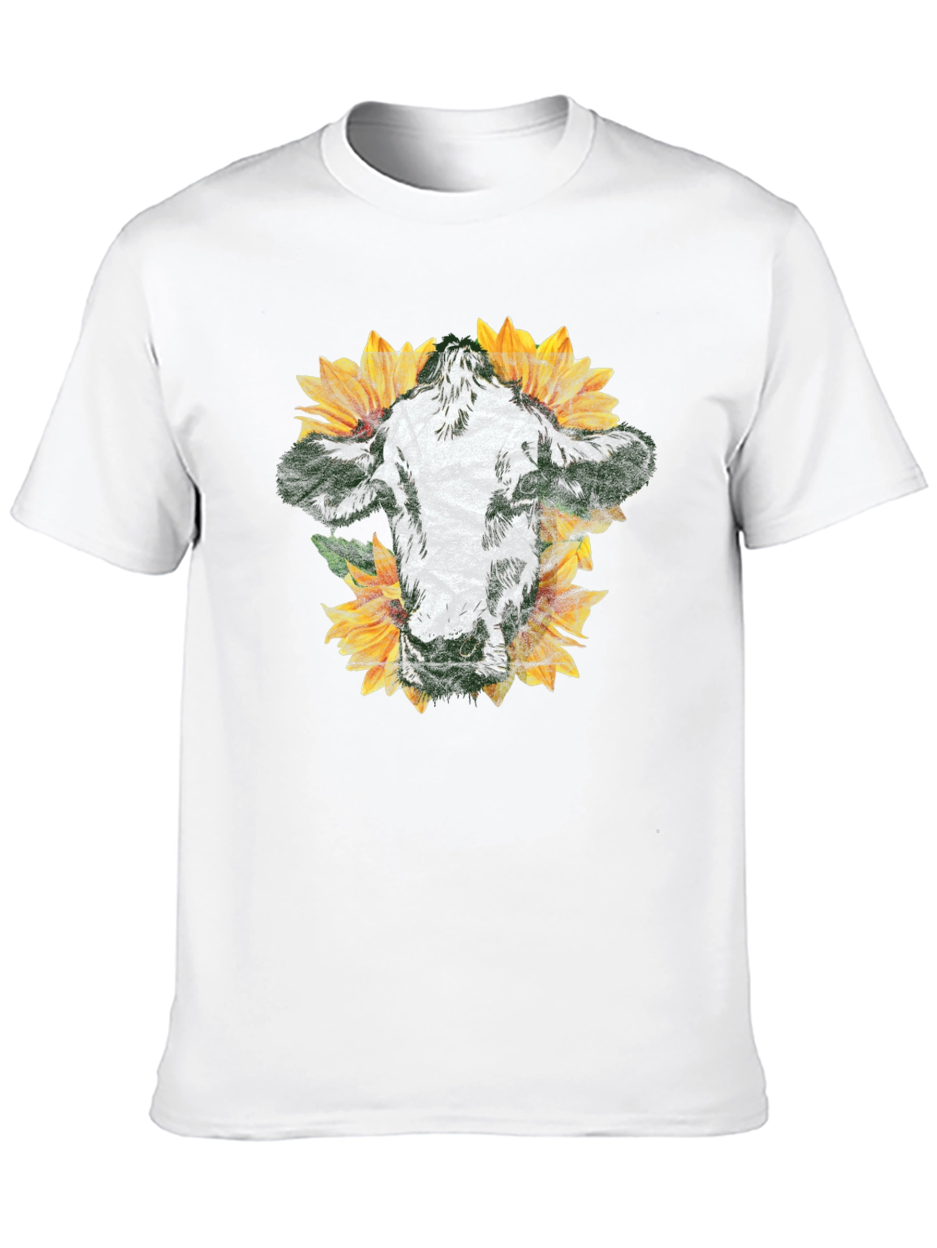 Cow and Sunflower Graphic Tee