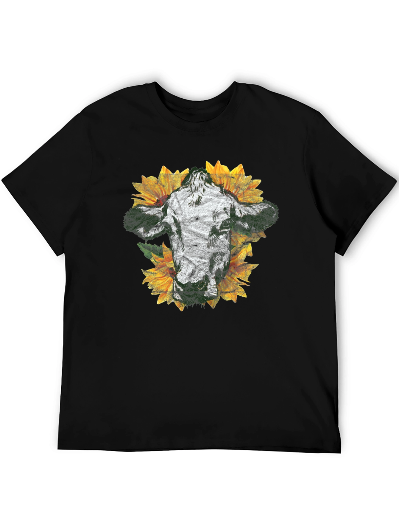Cow and Sunflower Graphic Tee