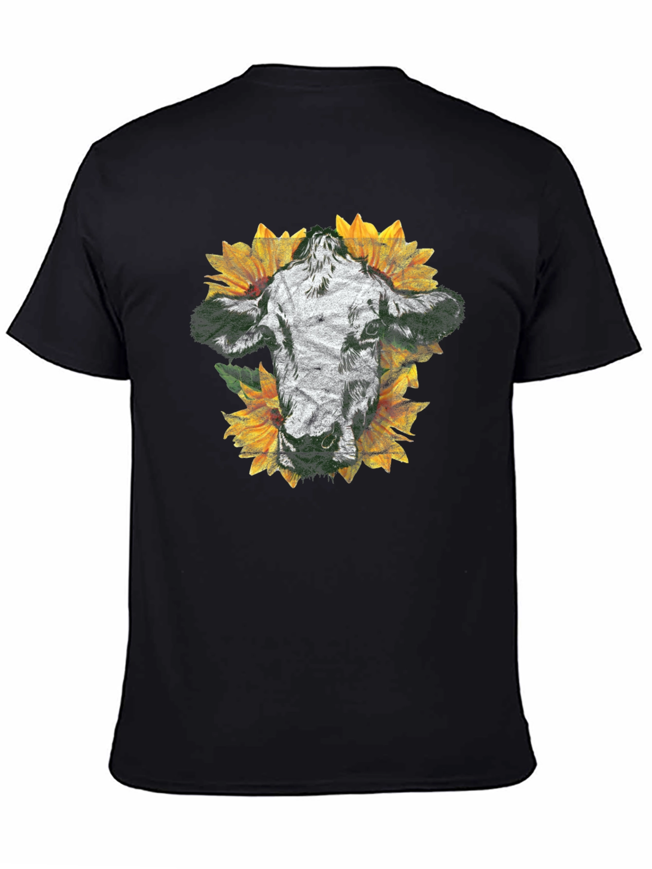 Cow and Sunflower Graphic Tee