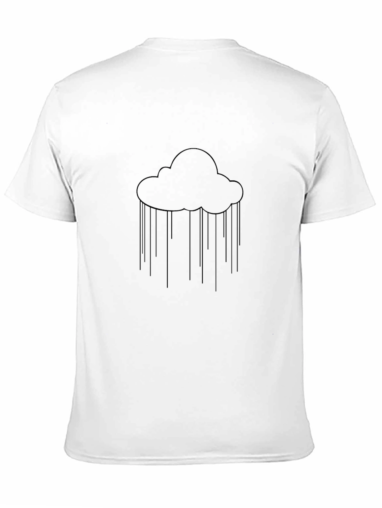 Cloud Rain Graphic Black Tee