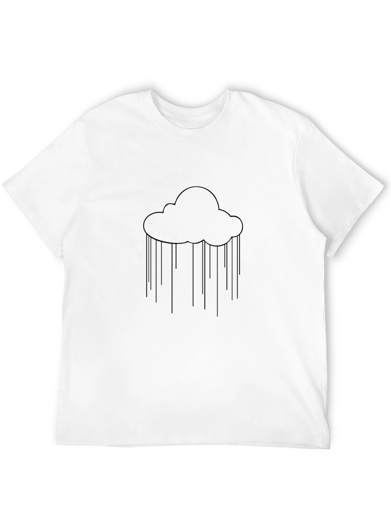 Cloud Rain Graphic Black Tee