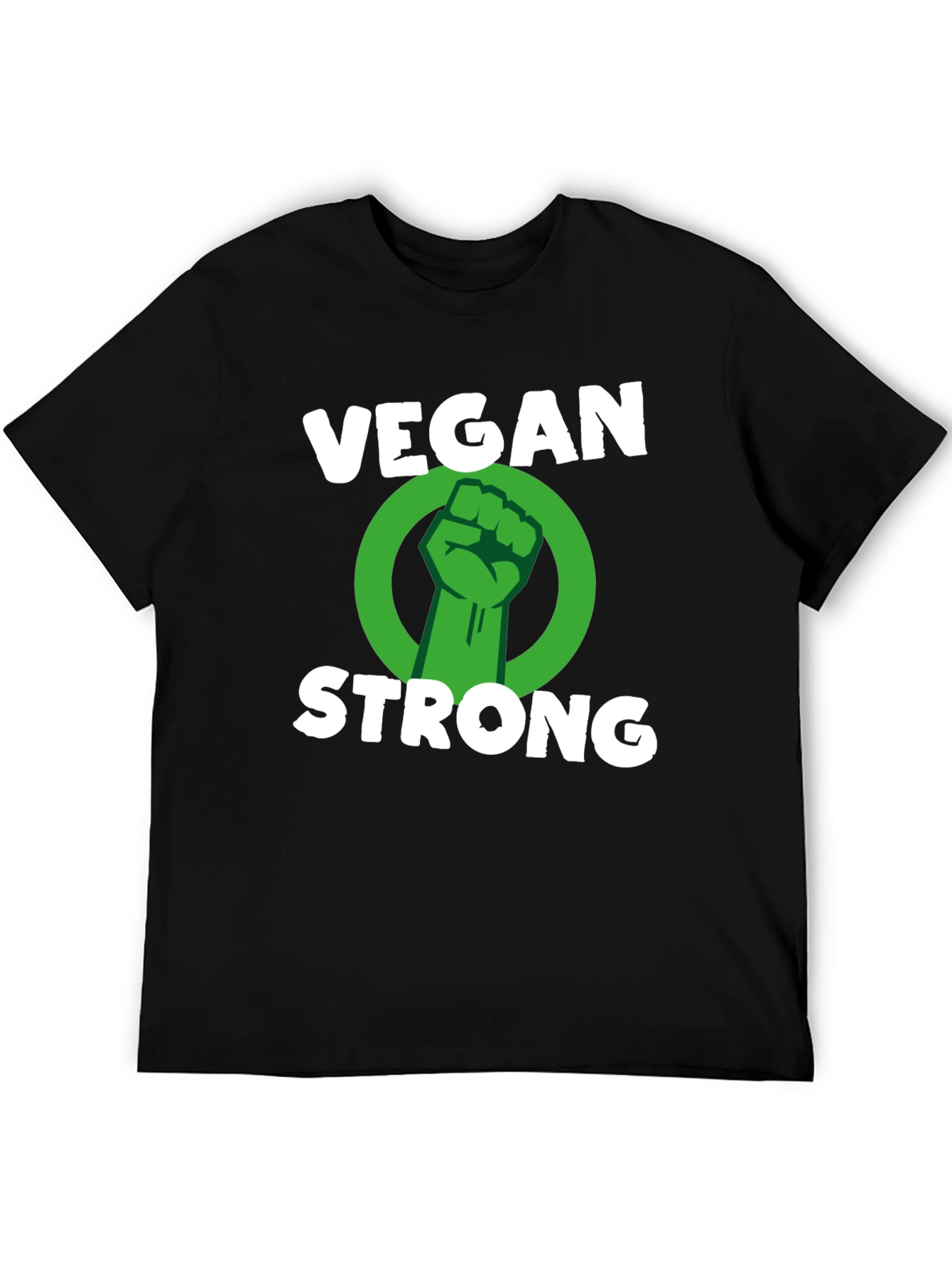 Vegan Strong T-Shirt - Black Graphic Tee