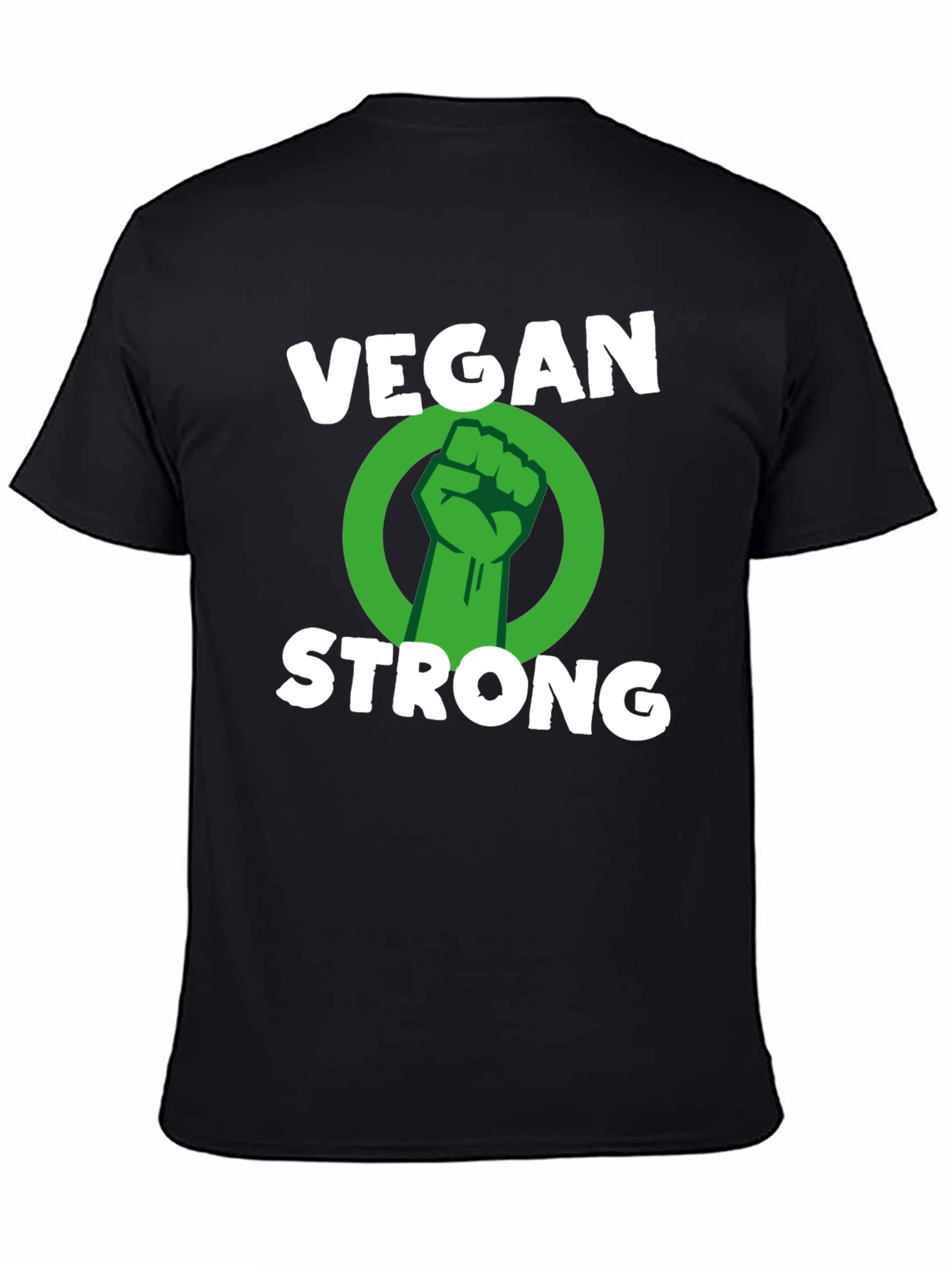 Vegan Strong T-Shirt - Black Graphic Tee