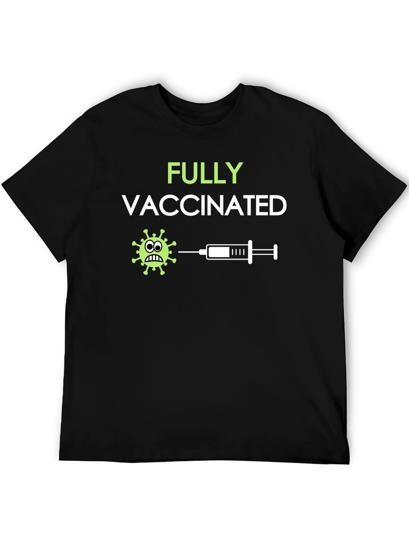 Fully Vaccinated Graphic Tee - Black Cotton T-Shirt