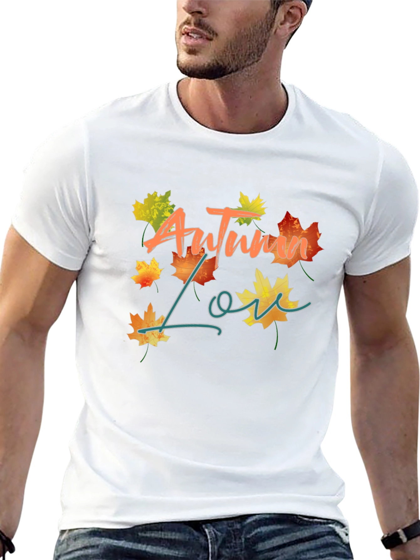 Autumn Love Graphic Tee - Black